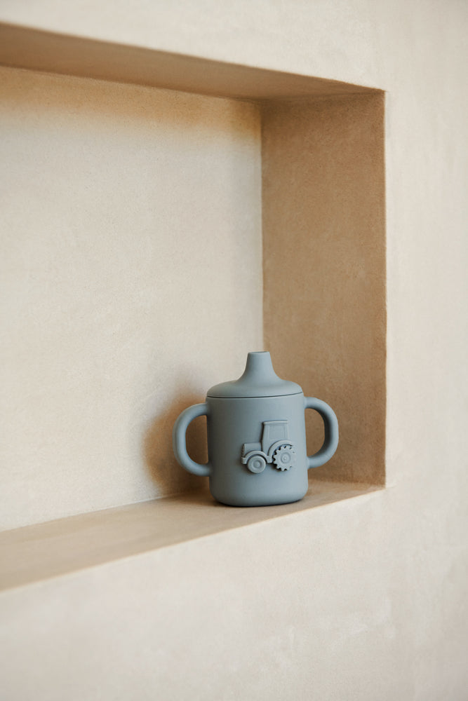 Liewood Amelio Tractor Sippy Cup - Blue fog