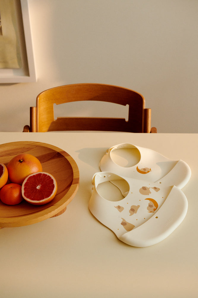 Liewood Ember Bib 2 pak - Elephant/Creme de la creme