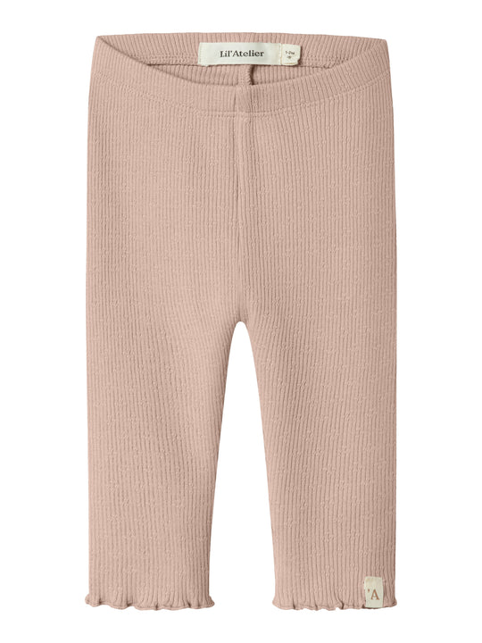Lil Atelier Nora Slim Leggings - Cameo Rose
