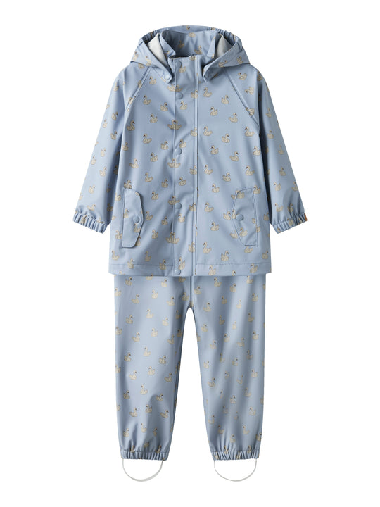 Lil Atelier Ladry10 Rain Set - Zen Blue/Swan