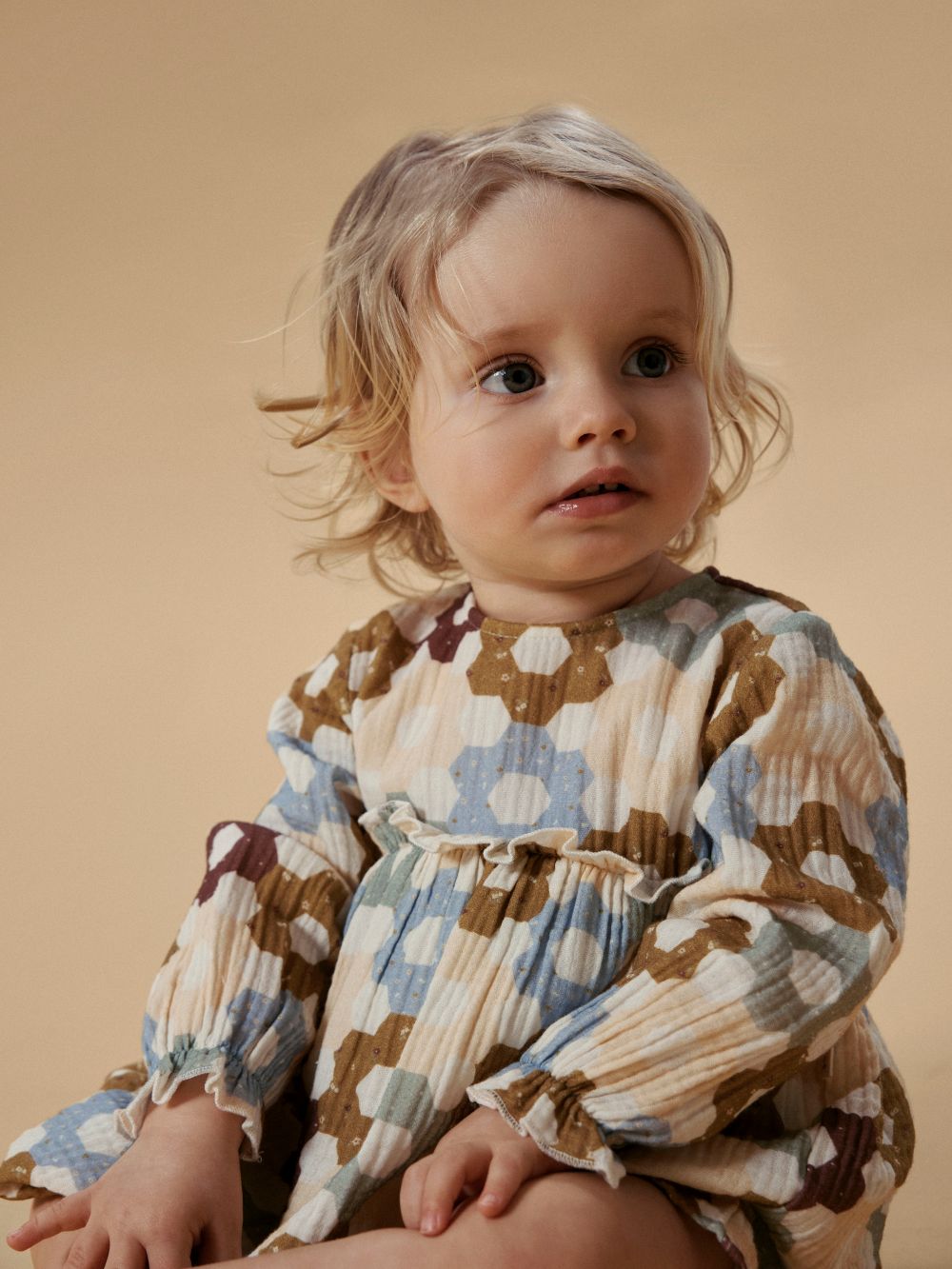 Lil Atelier Talia LS Body Dress - Coconut Milk