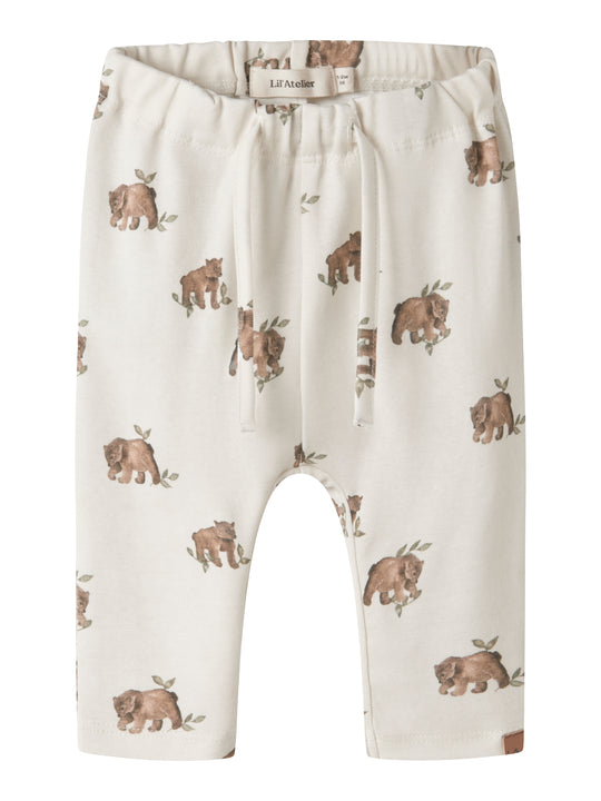 Lil Atelier Layo - Gan Loose Pant - Turtledove / Bear