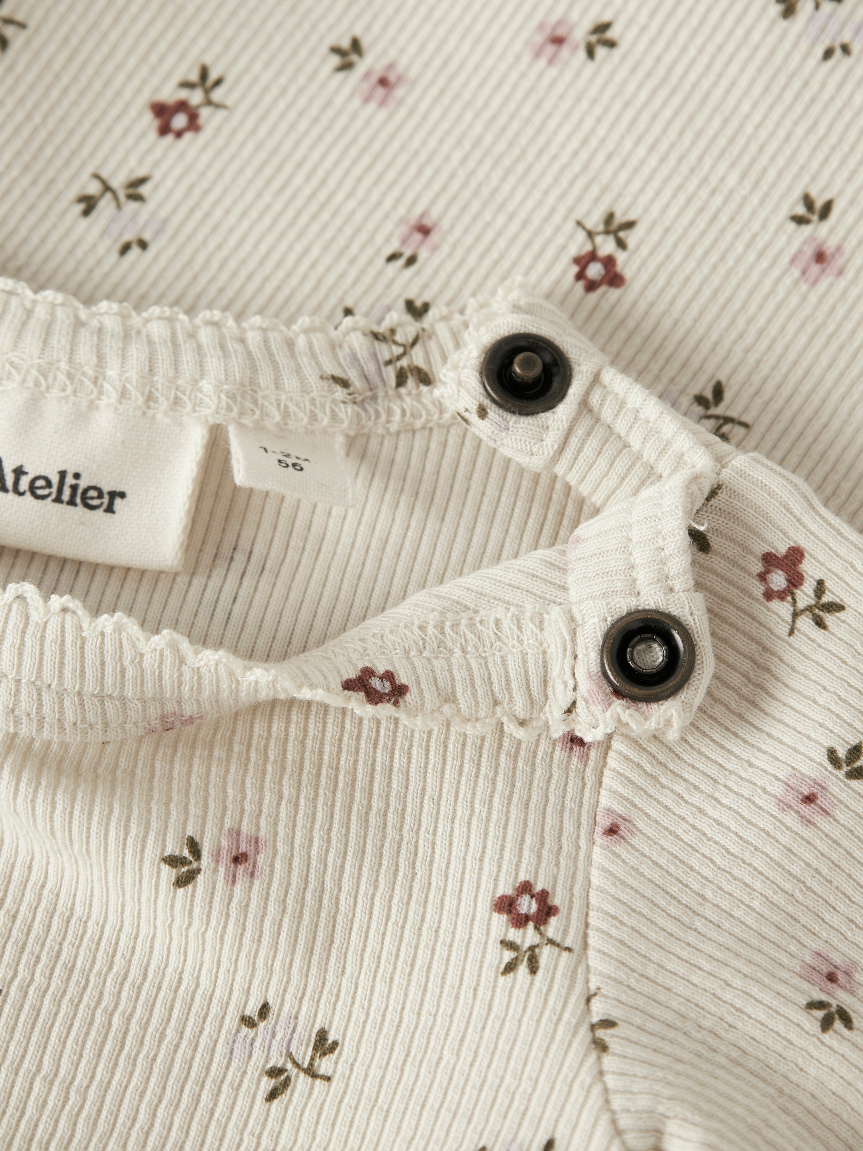 Lil Atelier Gago - LS Slim Body NOOS - Turtledove/Flower