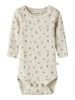 Lil Atelier Gago - LS Slim Body NOOS - Turtledove/Flower