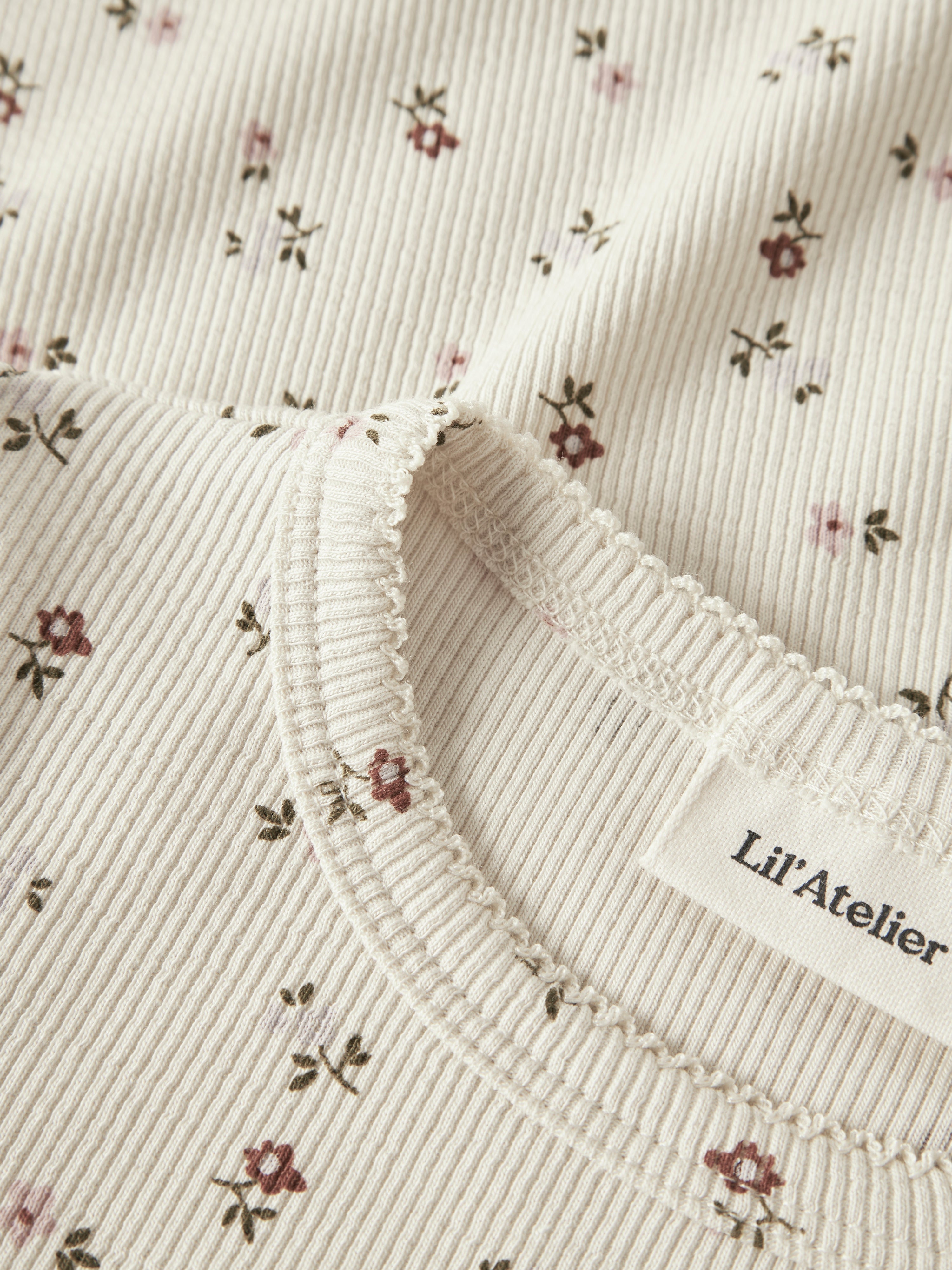 Lil Atelier Gago - LS Slim Top NOOS - Turtledove/Flower