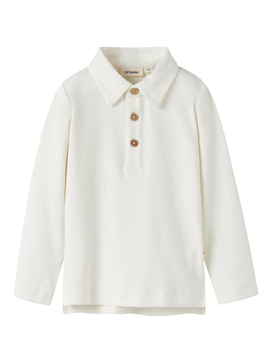 Lil Atelier Fundo LS Slim Top - Coconut Milk