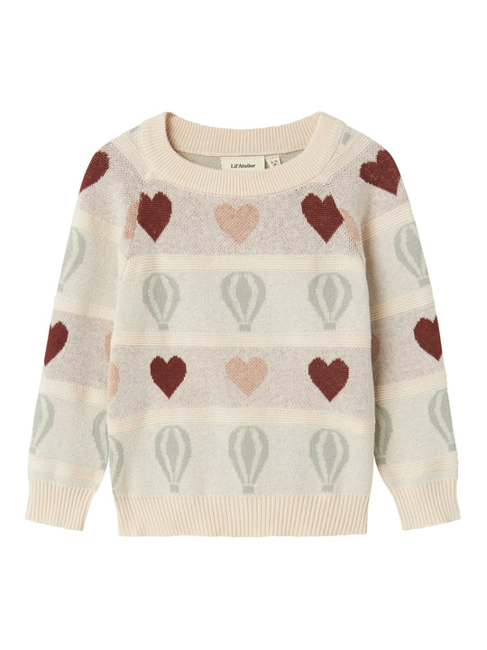 Lil Atelier Lamai Kis Knit - Pastel Parchment