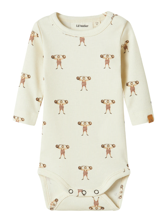 Lil Atelier Lavo Enk Body - Turtledove/Strong Man