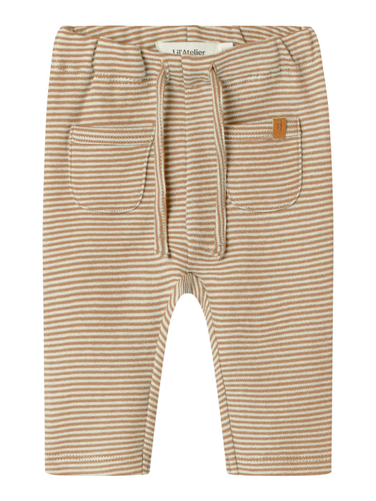 Lil Atelier Ohio Loose Pants - Turtledove/Sepia Tint