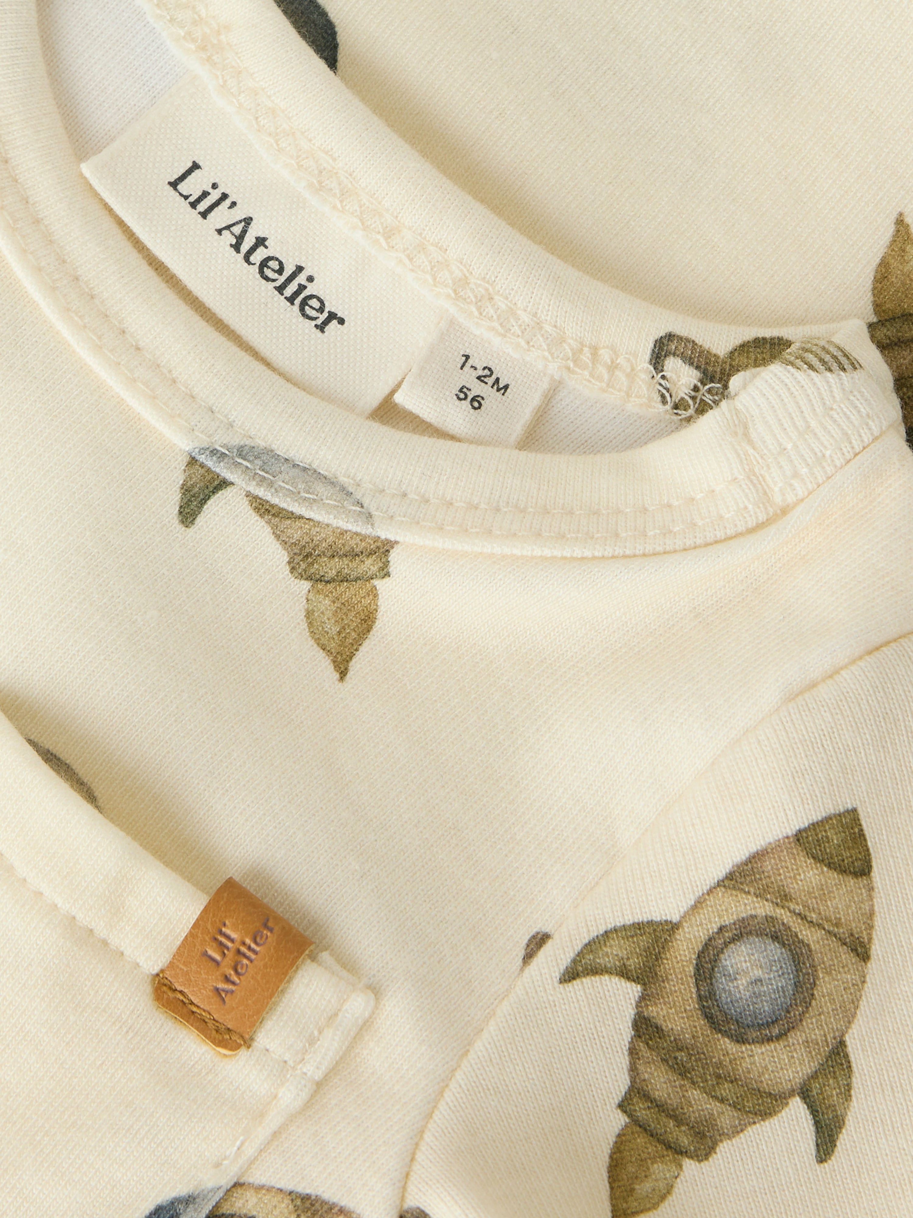 Lil Atelier Layo Geo LS Slim Body - Turtledove/Space