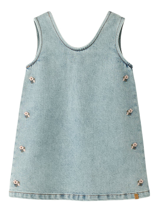 Lil Atelier Darlee Doa Denim Spencer - Medium Blue Denim/Flower