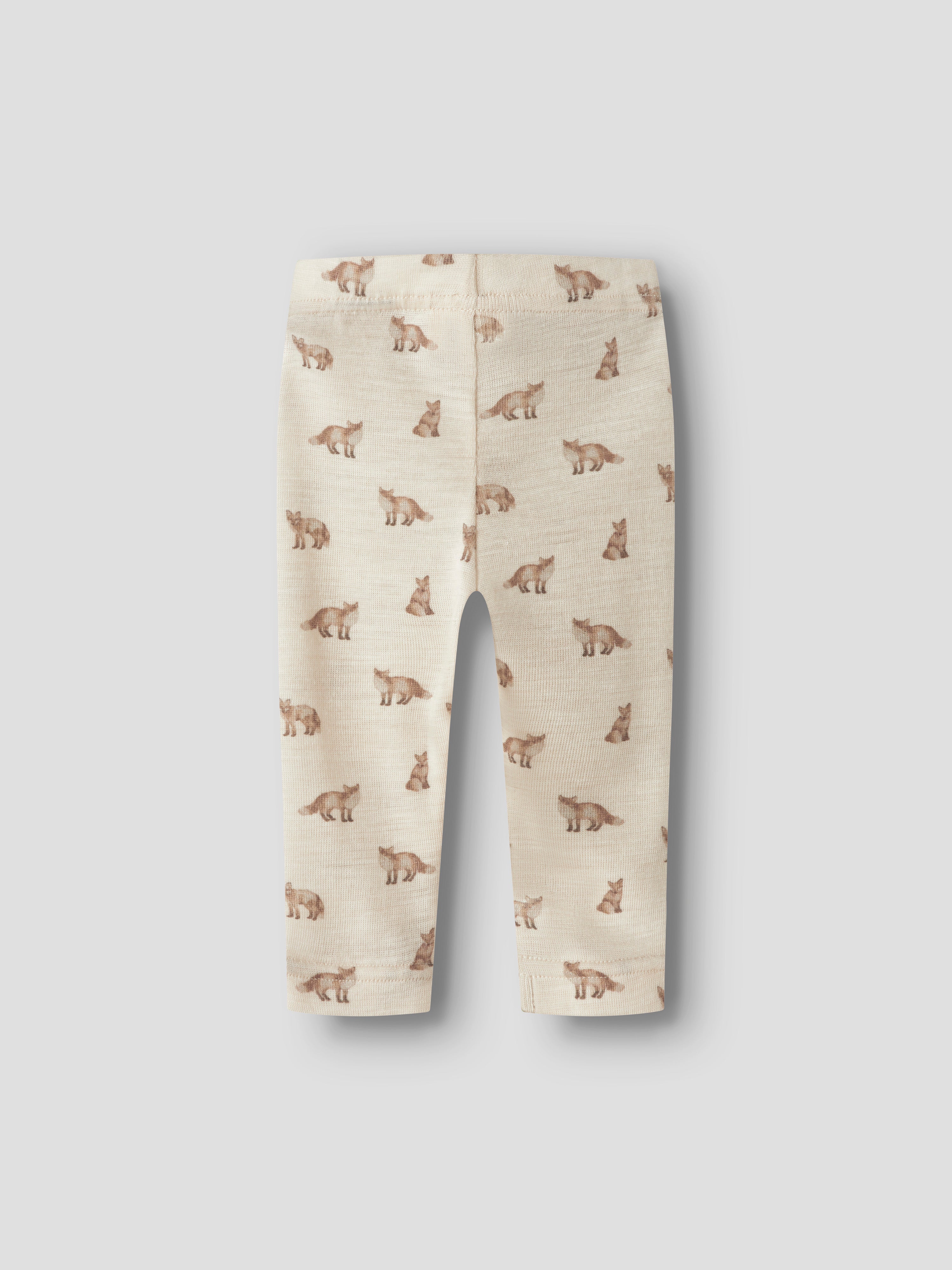 Lil Atelier Nalu - Wool Slim Leggings - Turtledove/Fox