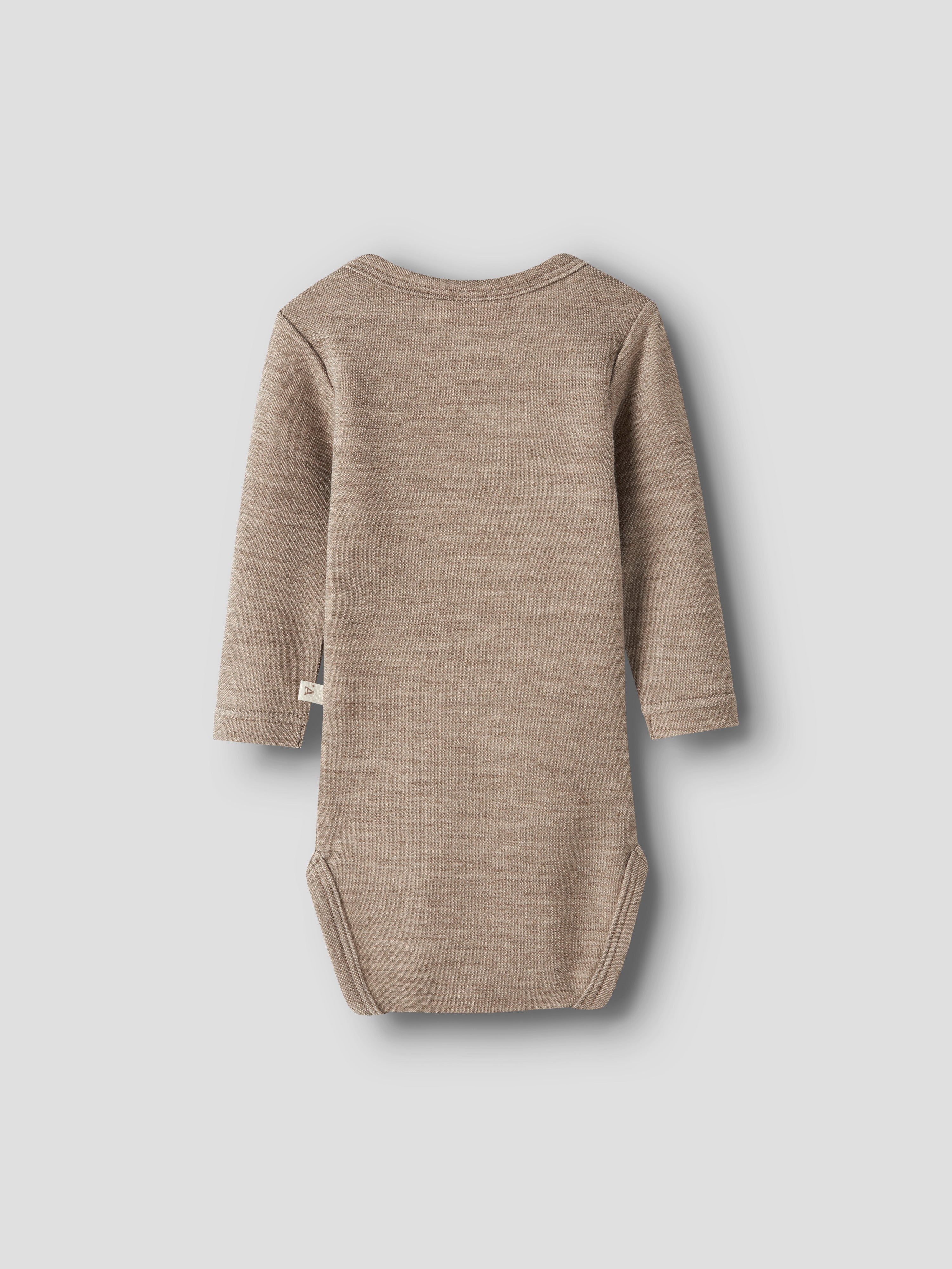 Lil Atelier Nilo - Wool LS Slim Body - Sepia Tint