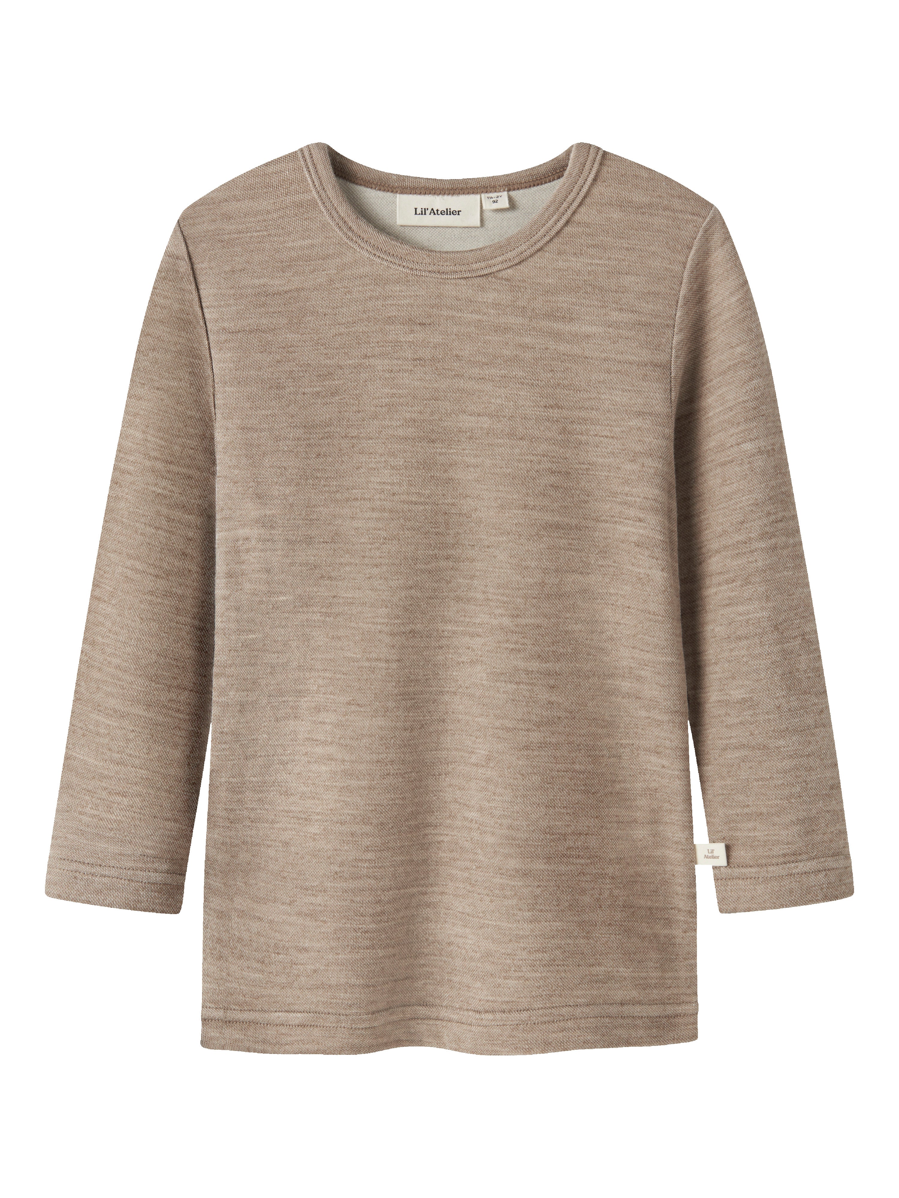 Lil Atelier Nilo - Wool LS Slim Top - Sepia Tint