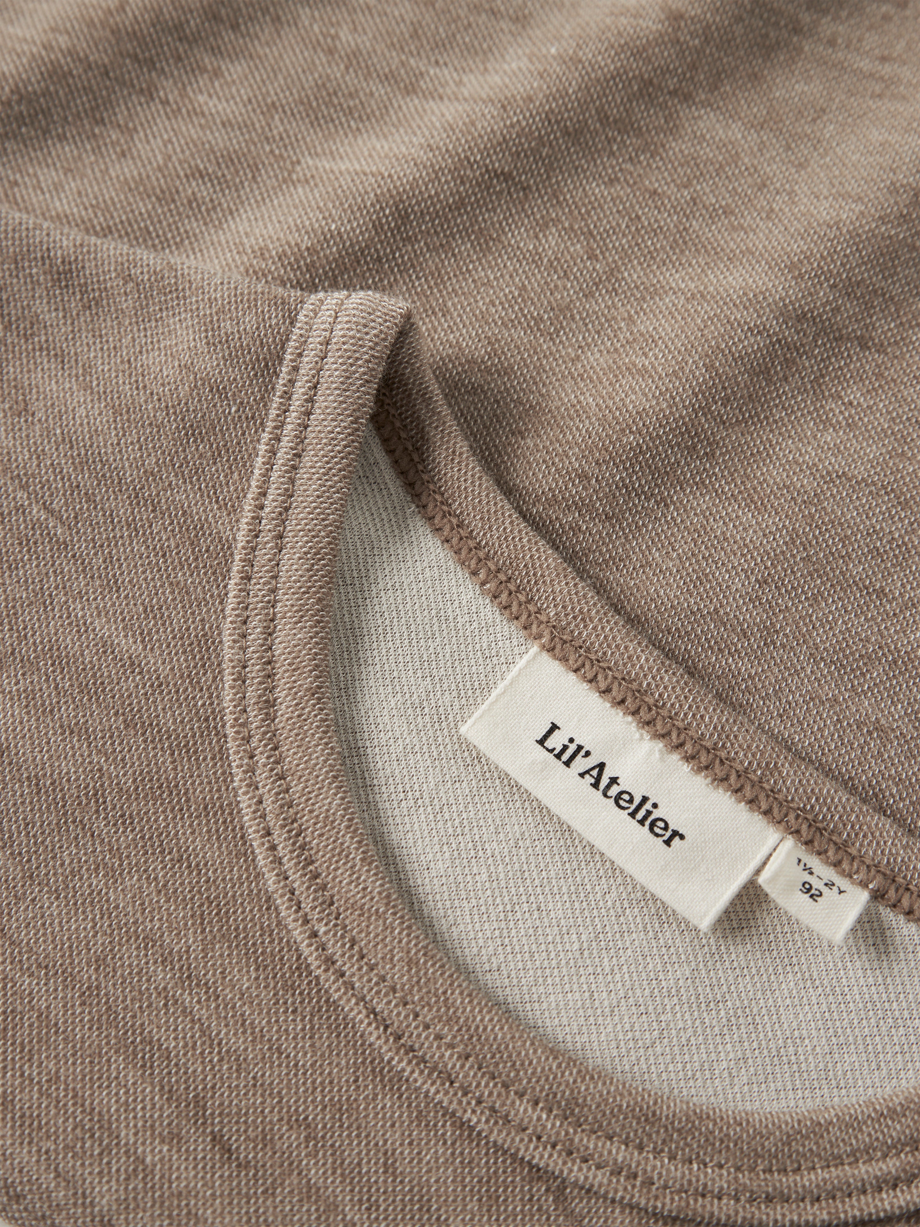 Lil Atelier Nilo - Wool LS Slim Top - Sepia Tint