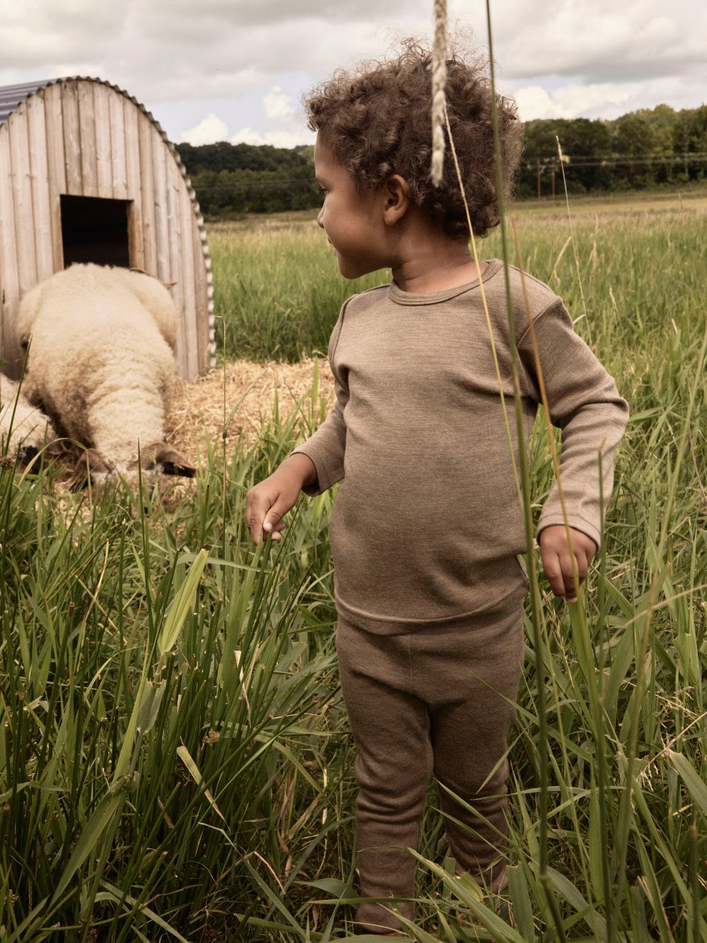 Lil Atelier Nilo - Wool Slim Leggings - Sepia Tint
