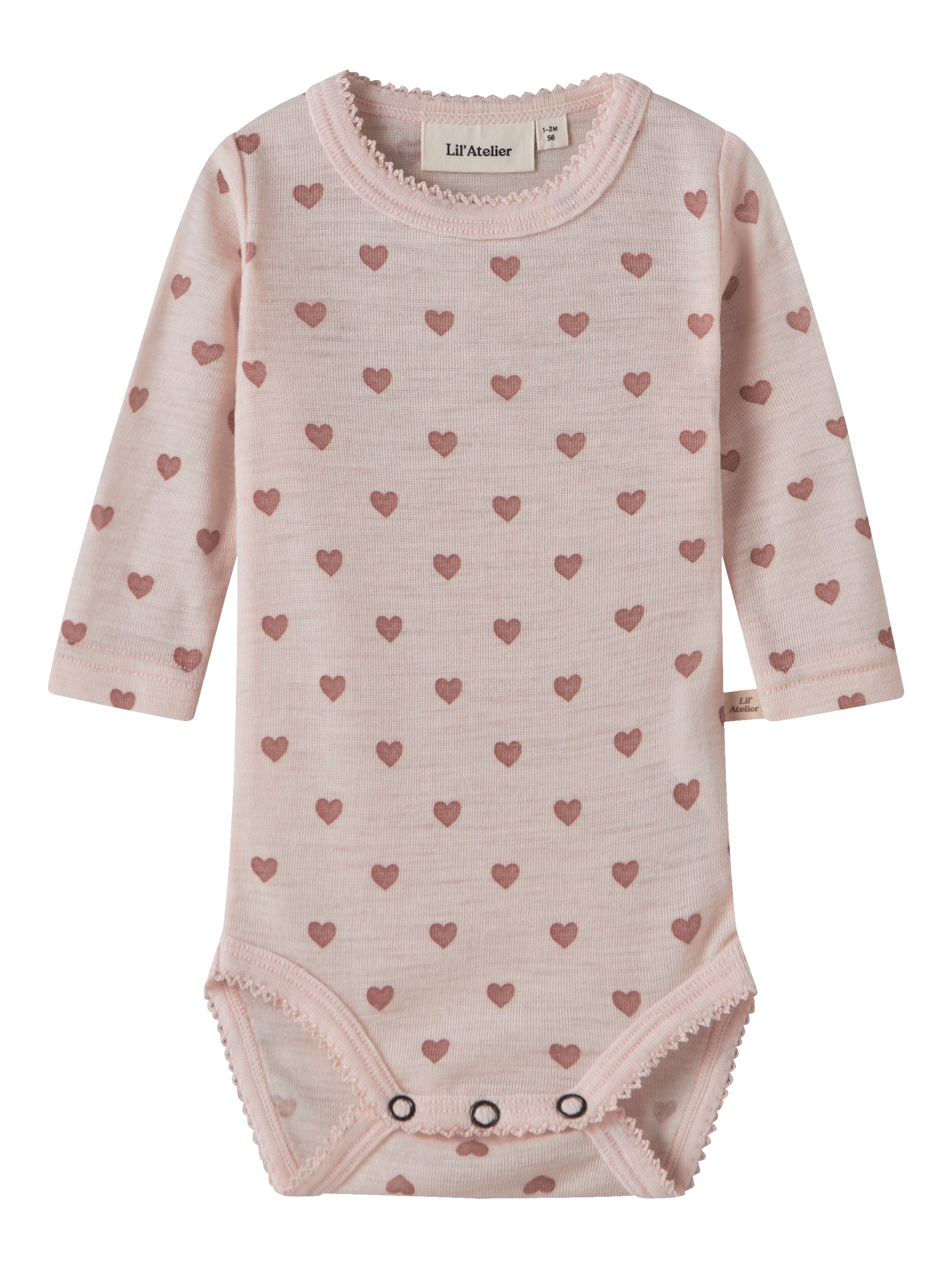 Lil Atelier - Noel Nia Wool LS Slim Body - Morganite / Heart