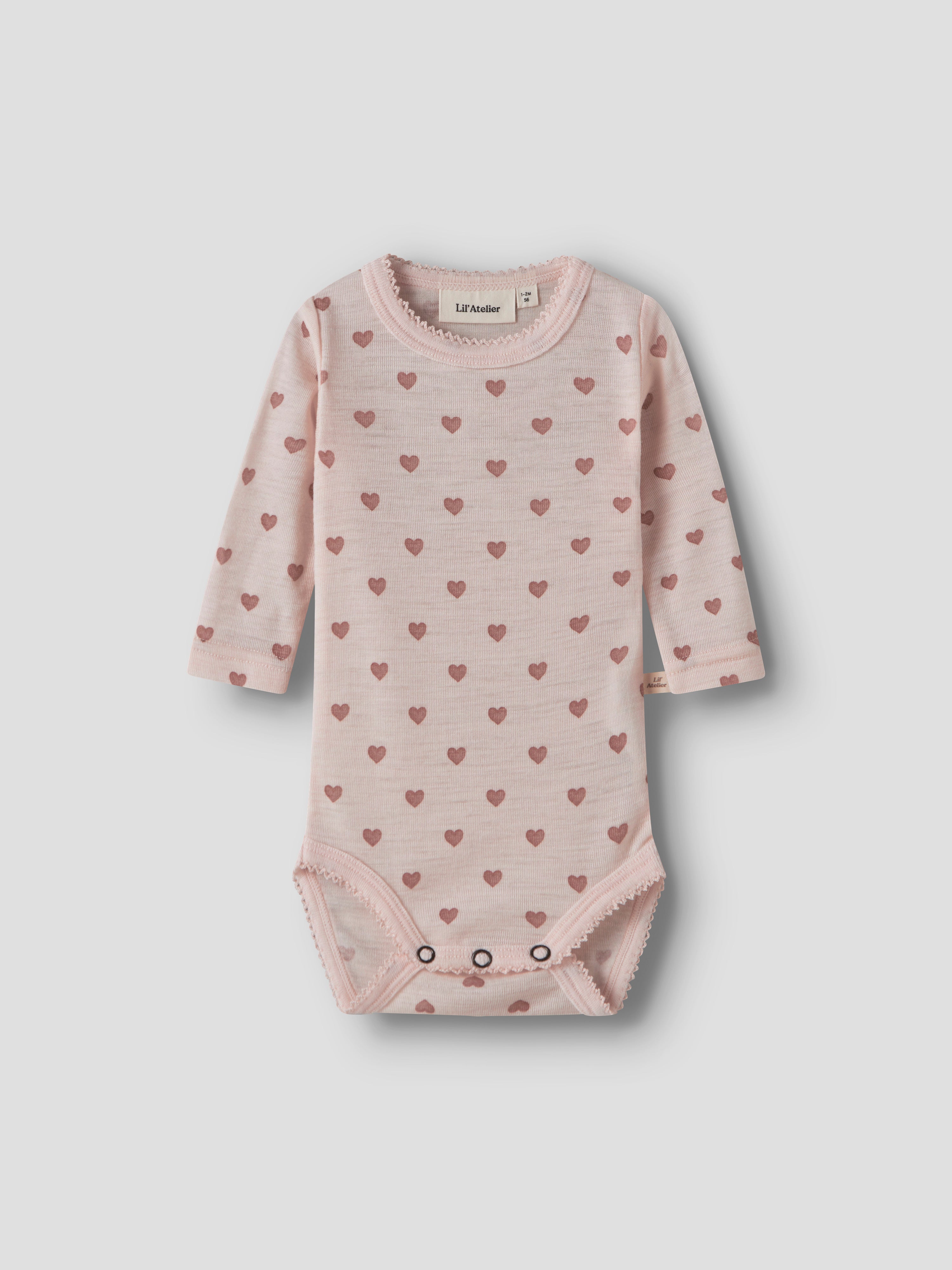 Lil Atelier - Noel Nia Wool LS Slim Body - Morganite / Heart