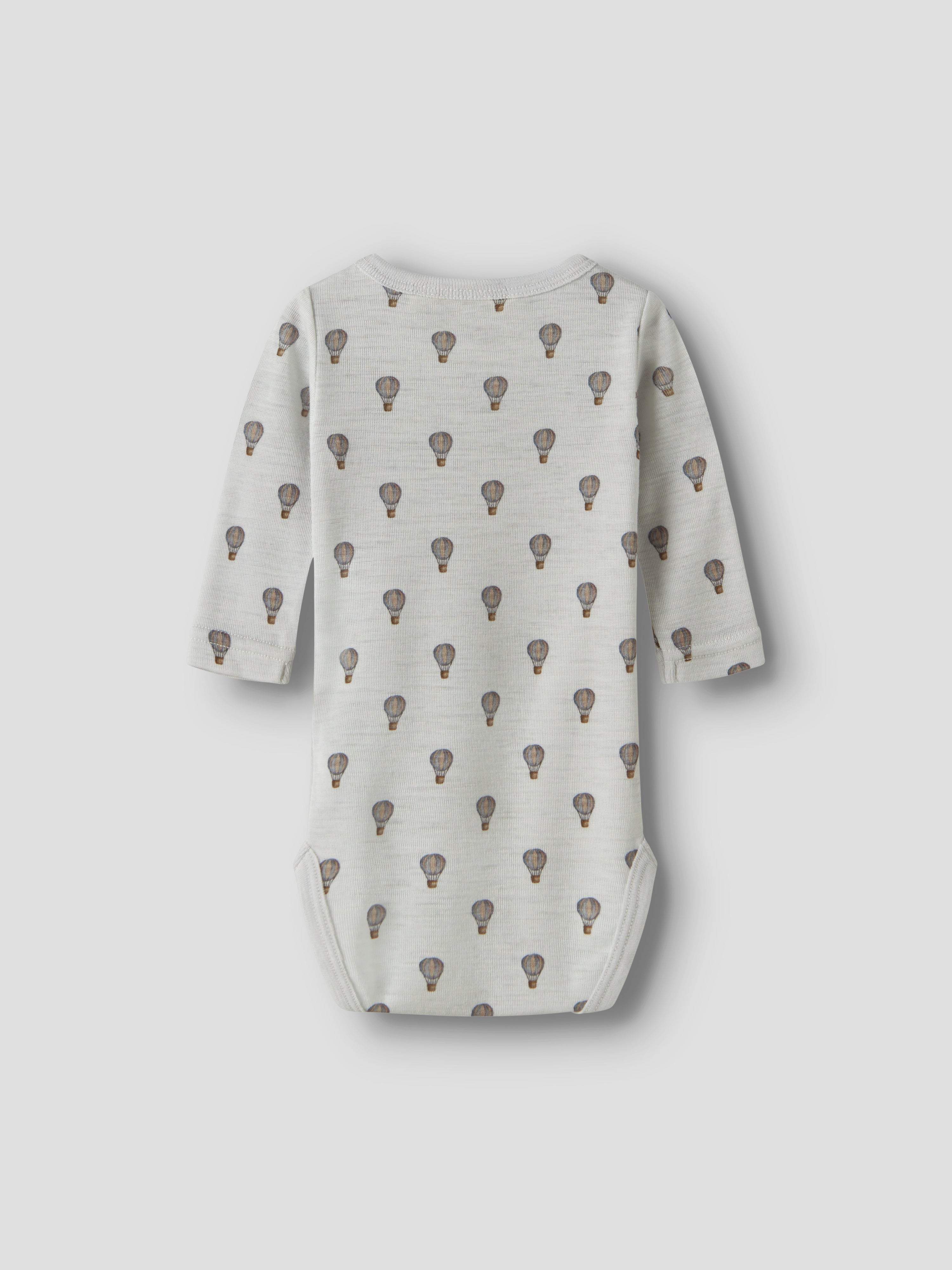 Lil Atelier - Noel Nor Wool LS Slim Body - Oyster Mushroom / Airbaloon