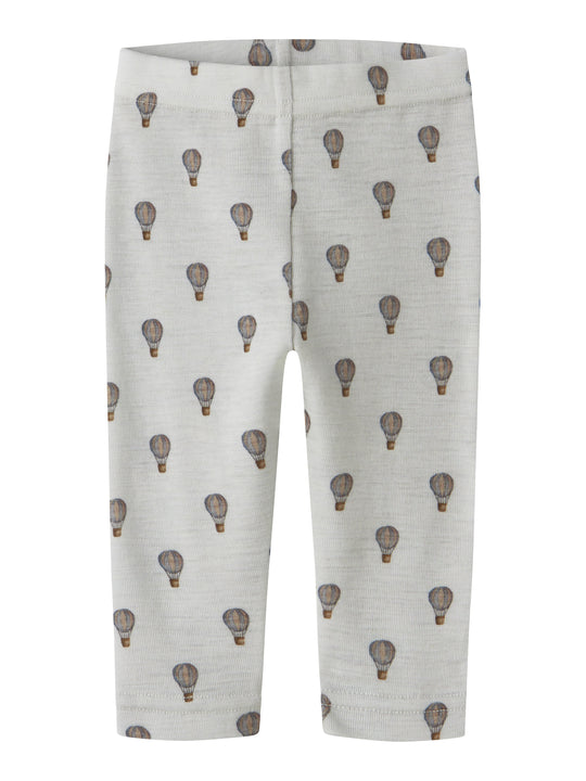 Lil Atelier - Noel Nor Wool Slim Legging - Oyster Mushroom / Airballoon