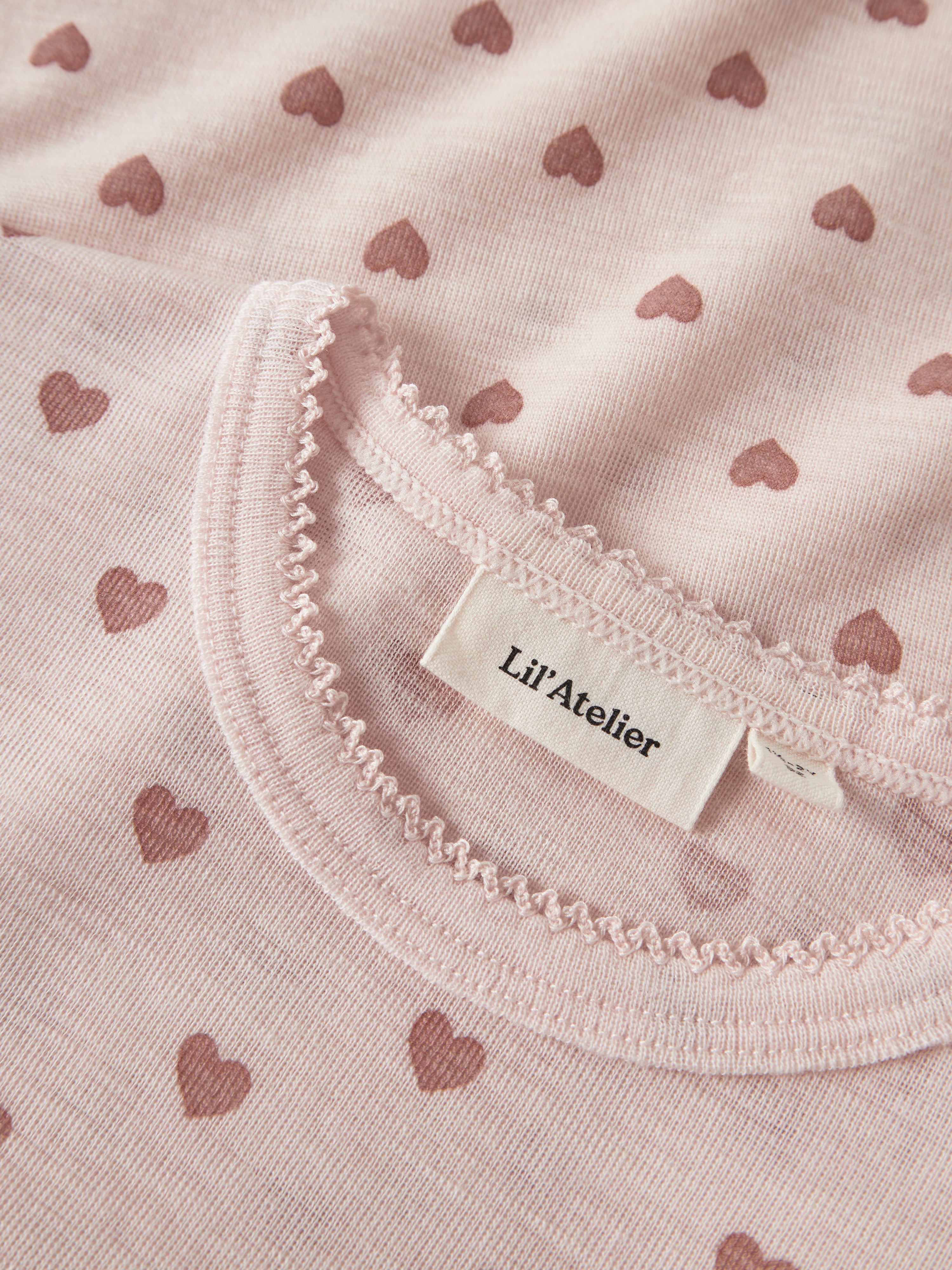 Lil Atelier - Noel Nia Wool LS Slim Top - Morganite / Heart