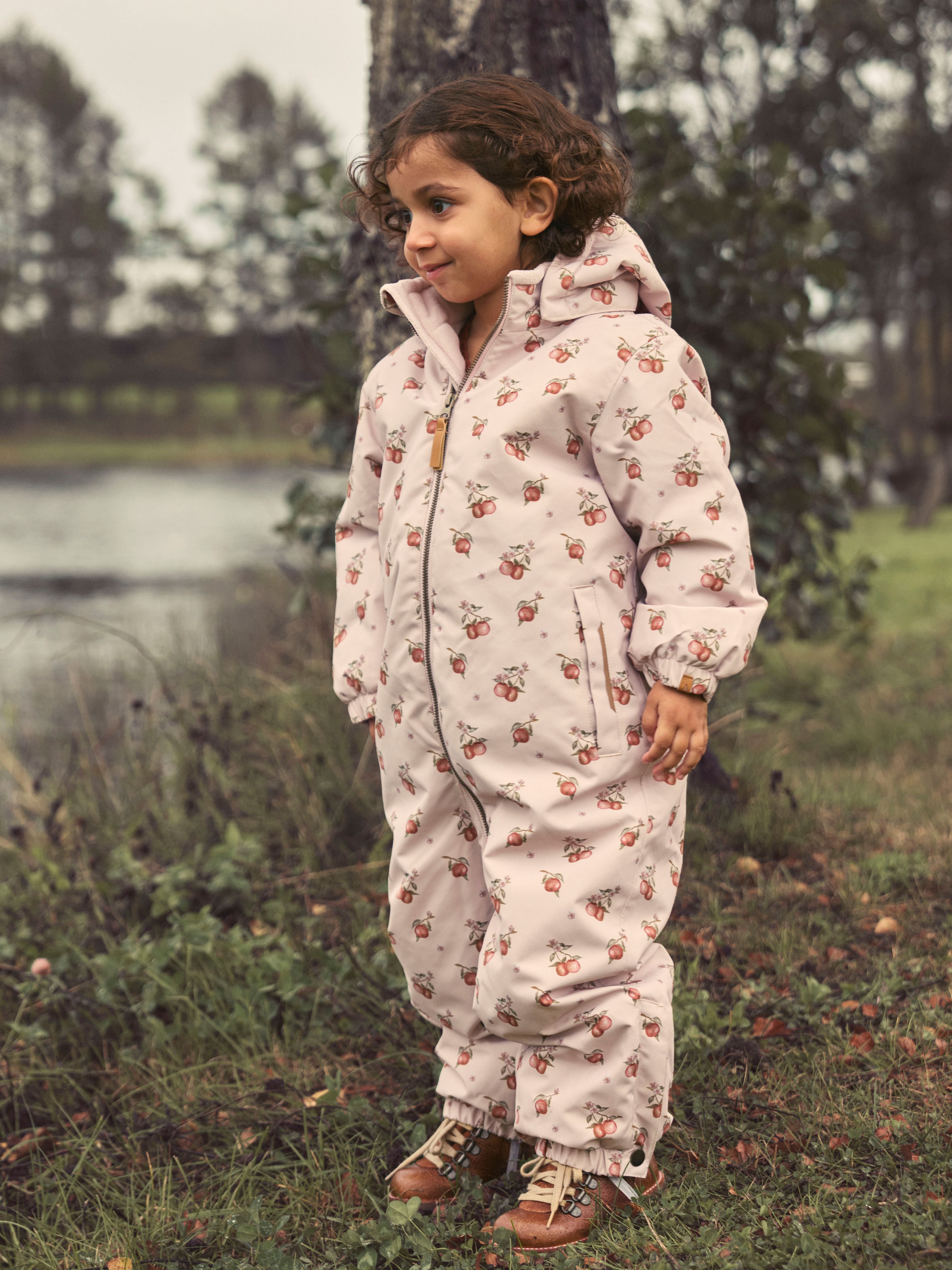Lil Atelier Lasnow10 - Snowsuit AOP - Hushed Violet / Apples