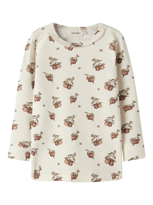 Lil Atelier Gayo - Sig LS Top - Turtledove/Apple