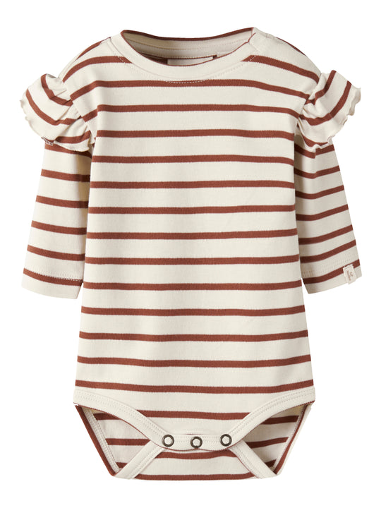 Lil Atelier Limia - Mia LS Body - Turtledove/Maple Syrup
