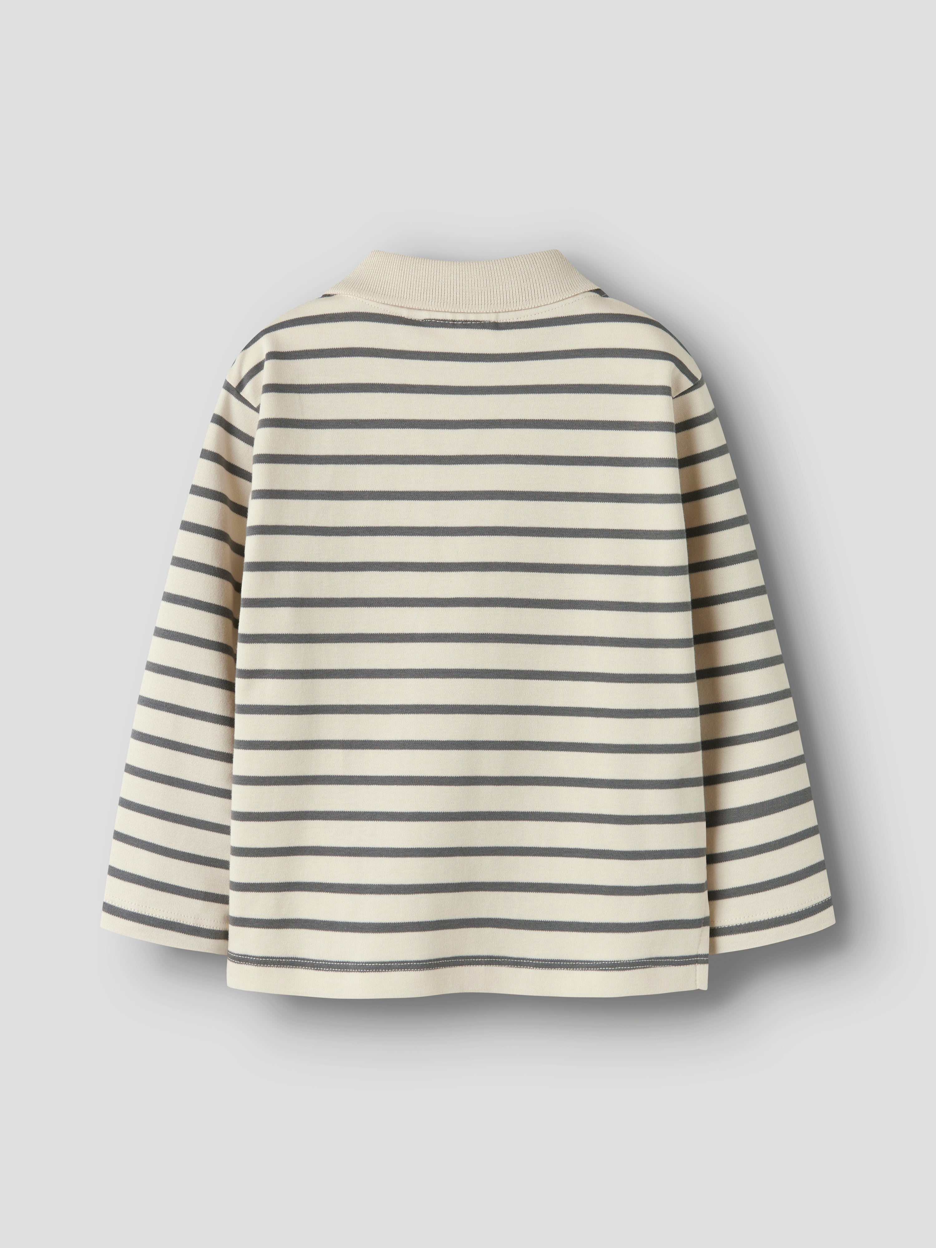 Lil Atelier Limia - LS Loose Polo Top - Turtledove/Poppy Sead