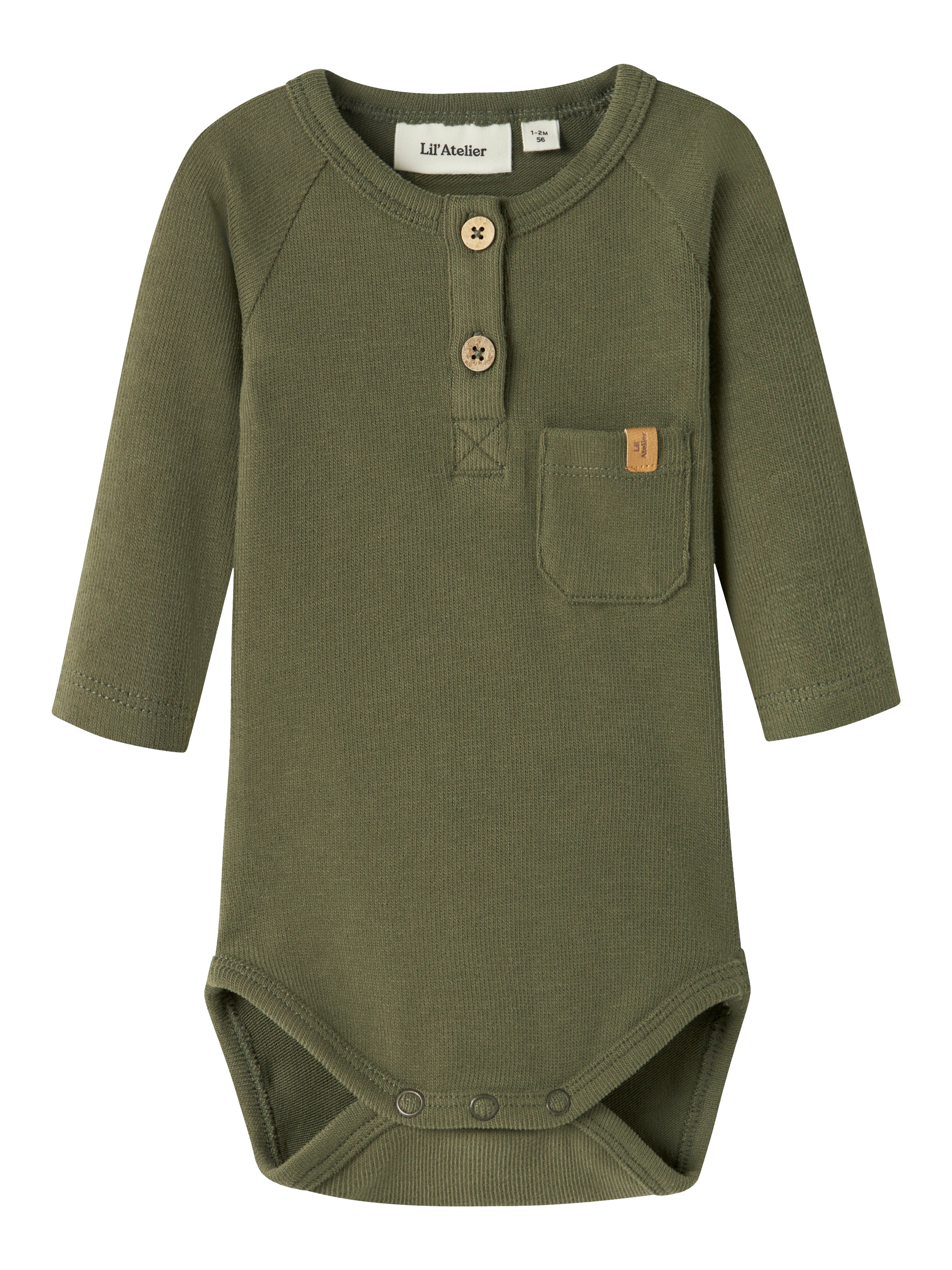 Lil Atelier Luno - LS Slim Body - Winter Moss