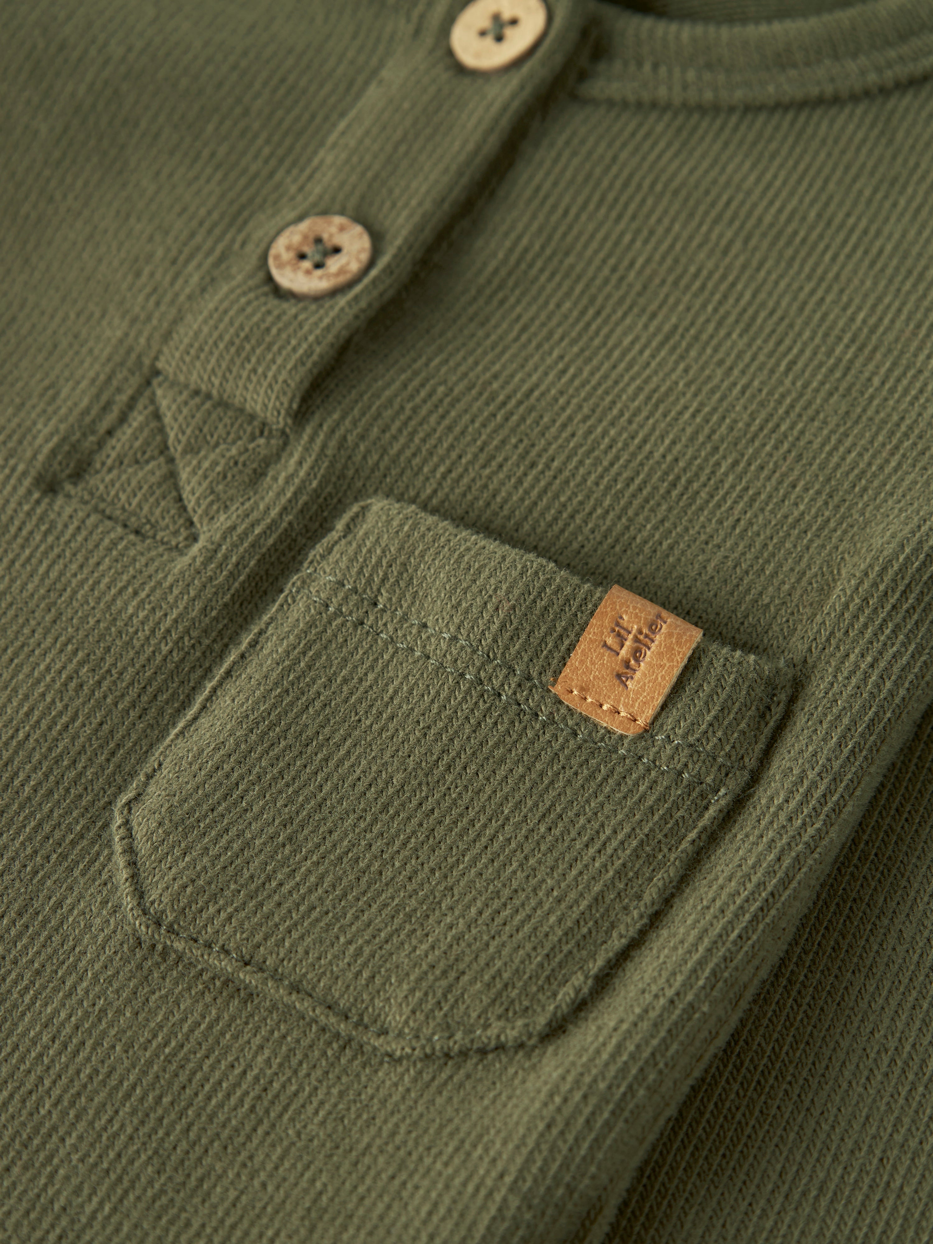 Lil Atelier Luno - LS Slim Body - Winter Moss