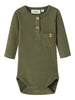Lil Atelier Luno - LS Slim Body - Winter Moss