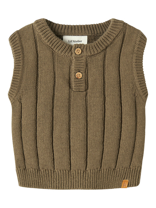 Lil Atelier Lomon - Knit Vest - Kangaroo