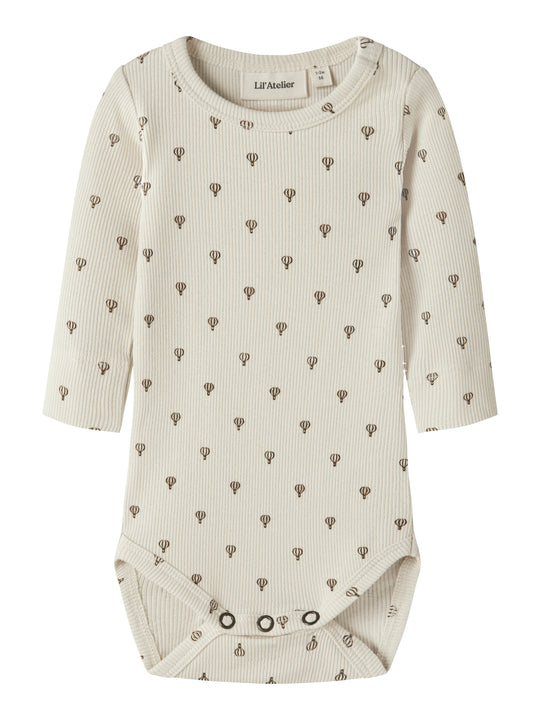 Lil Atelier Gago - Kim LS Slim body NOOS - Turtledove/Air Balloon