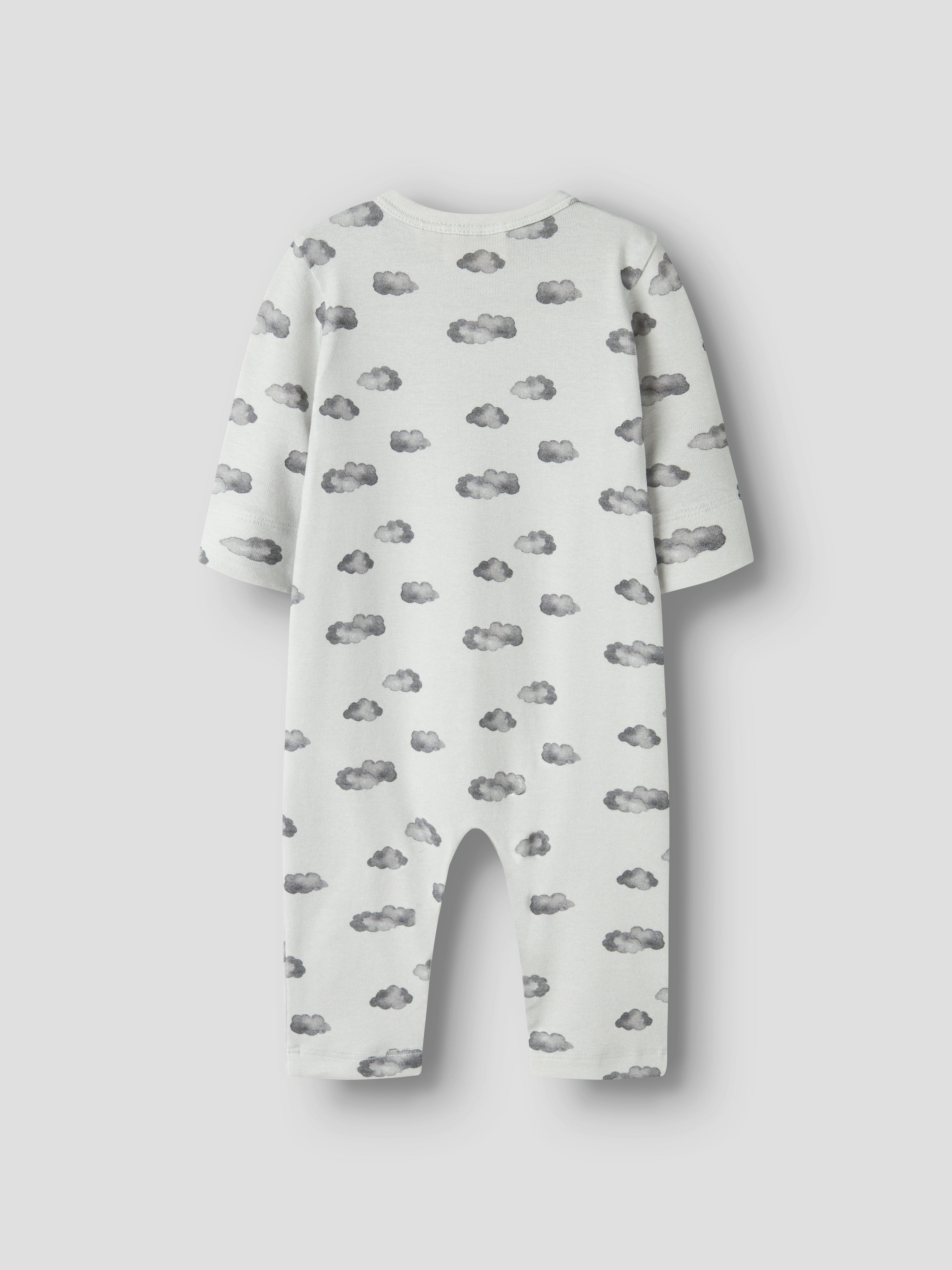 Lil Atelier Gio - LS Nightuit - Glacier Gray/Cloud