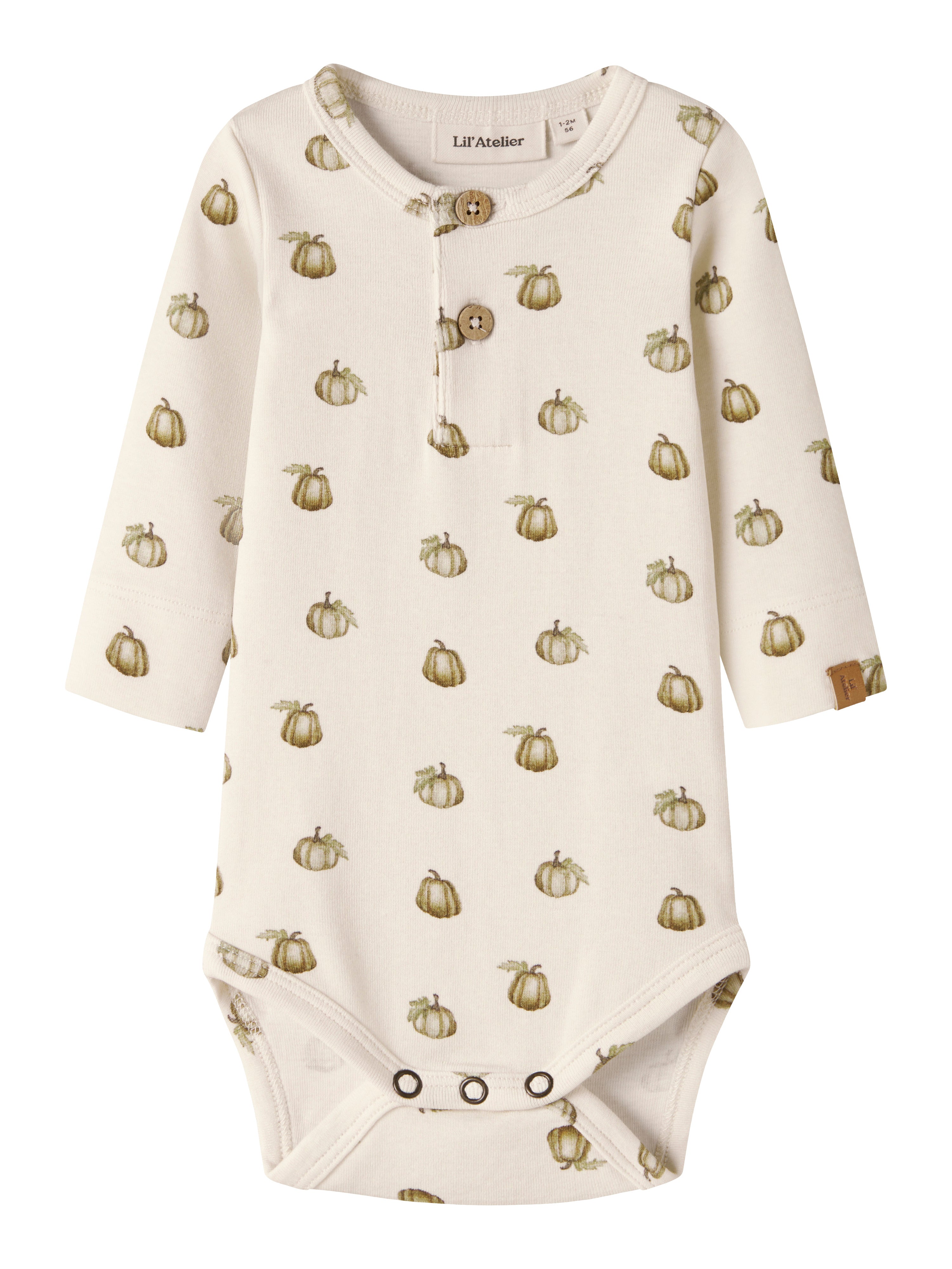 Lil Atelier Gayo - Sat LS Slim Body - Turtledove / Pumpkin