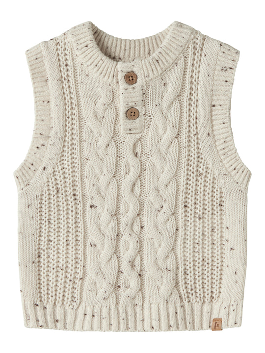 Lil Atelier Galto - Kai Knit Vest - Turtledove