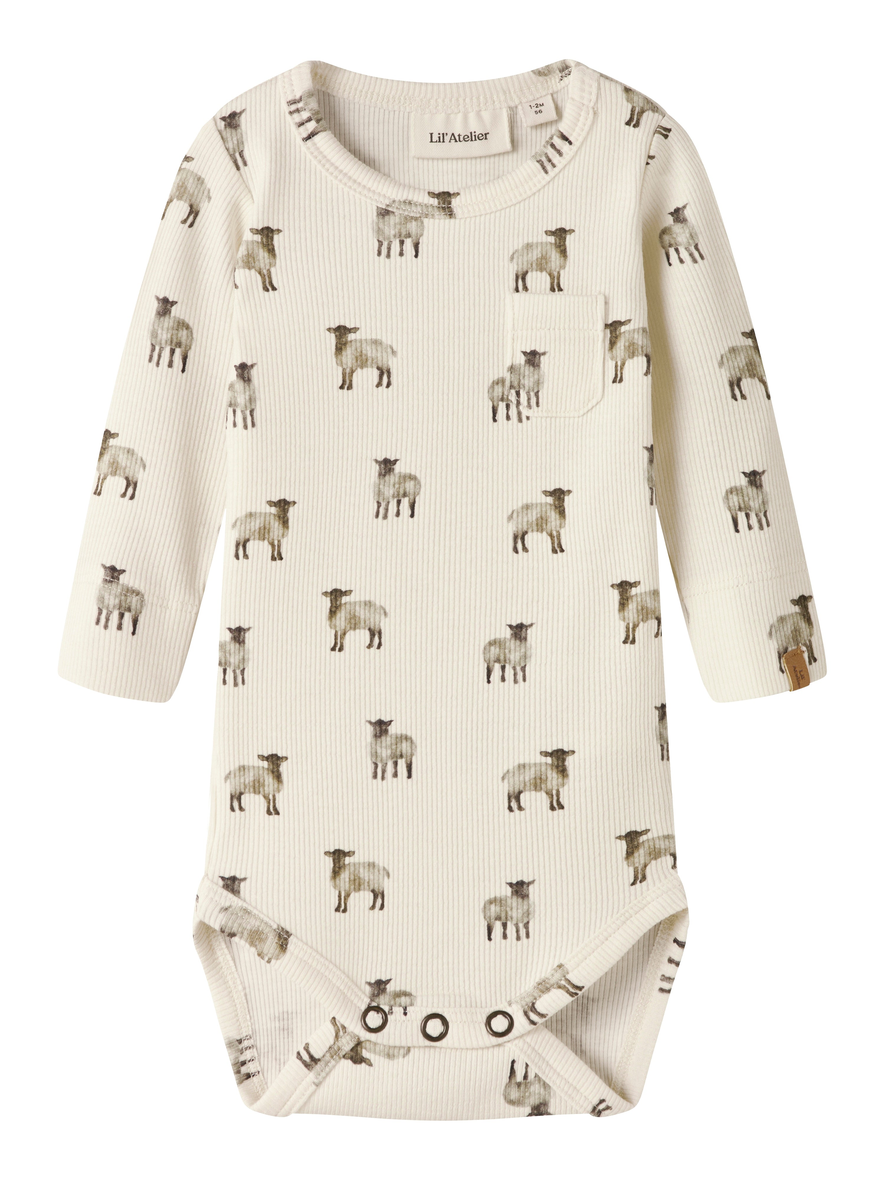 Lil Atelier - Gavo Eko LS Slim Body - Turtledove / Sheep