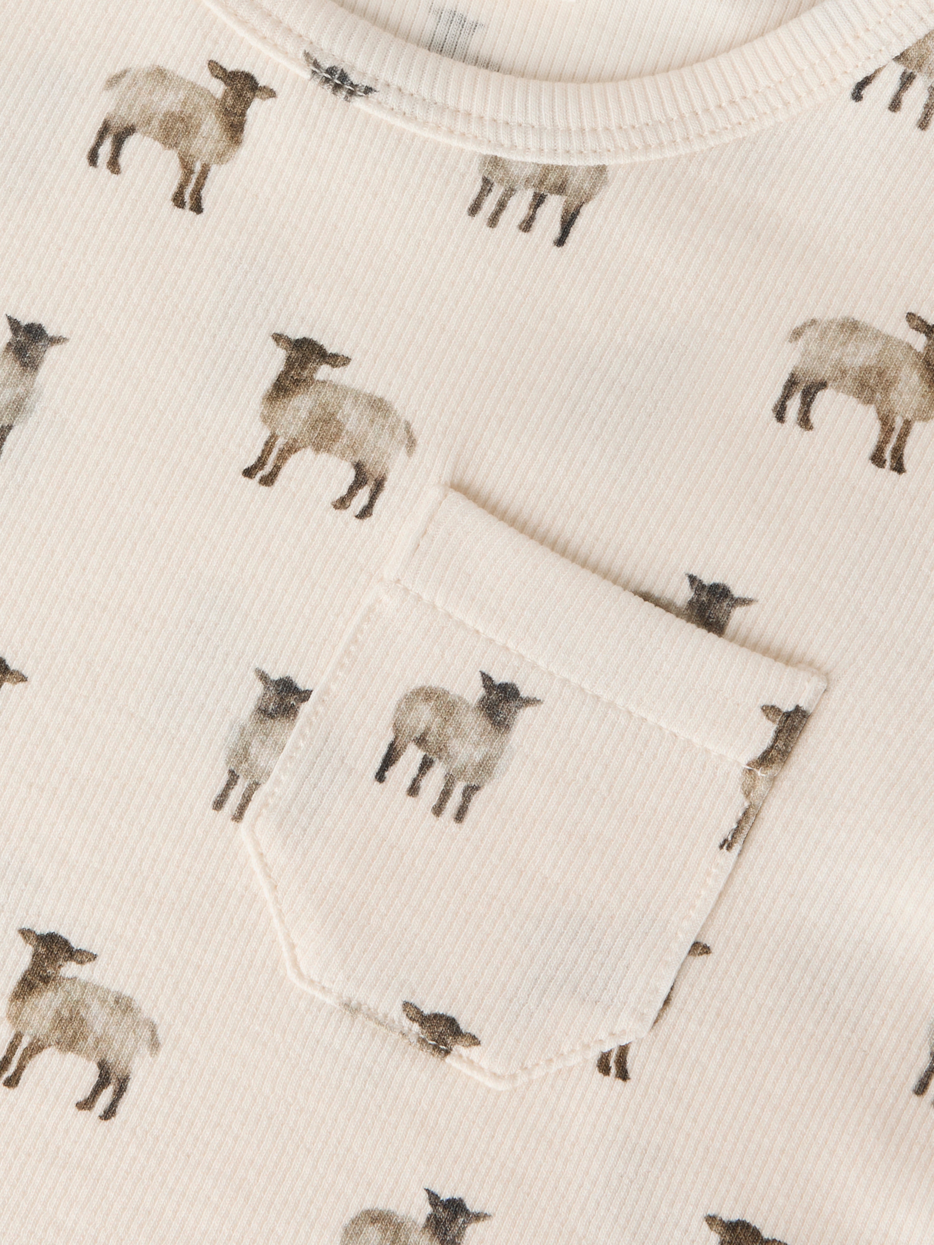 Lil Atelier - Gavo Eko LS Slim Top - Turtledove / Sheep