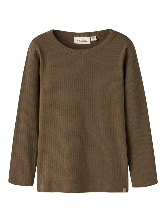 Lil Atelier - Gabo Bob LS Slim Top - Teak