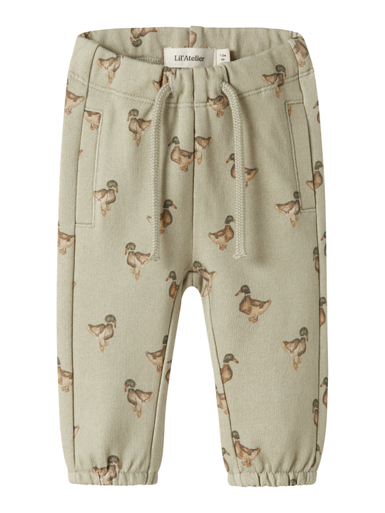 Lil Atelier - Jobo Akk Sweat Pants - Moss Gray / Duck