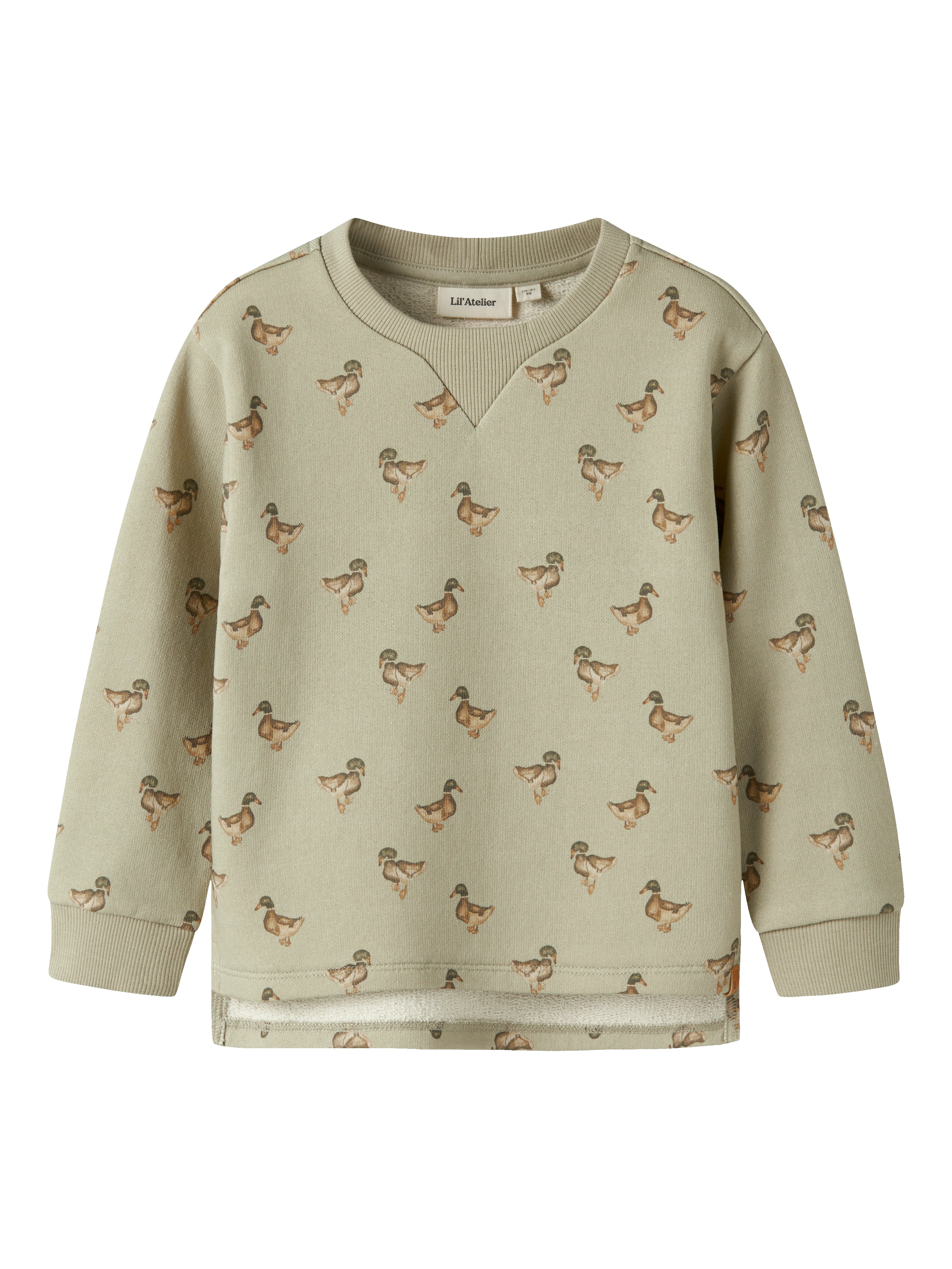Lil Atelier - Jobo Ain LS Loose Sweat - Moss Gray / Duck