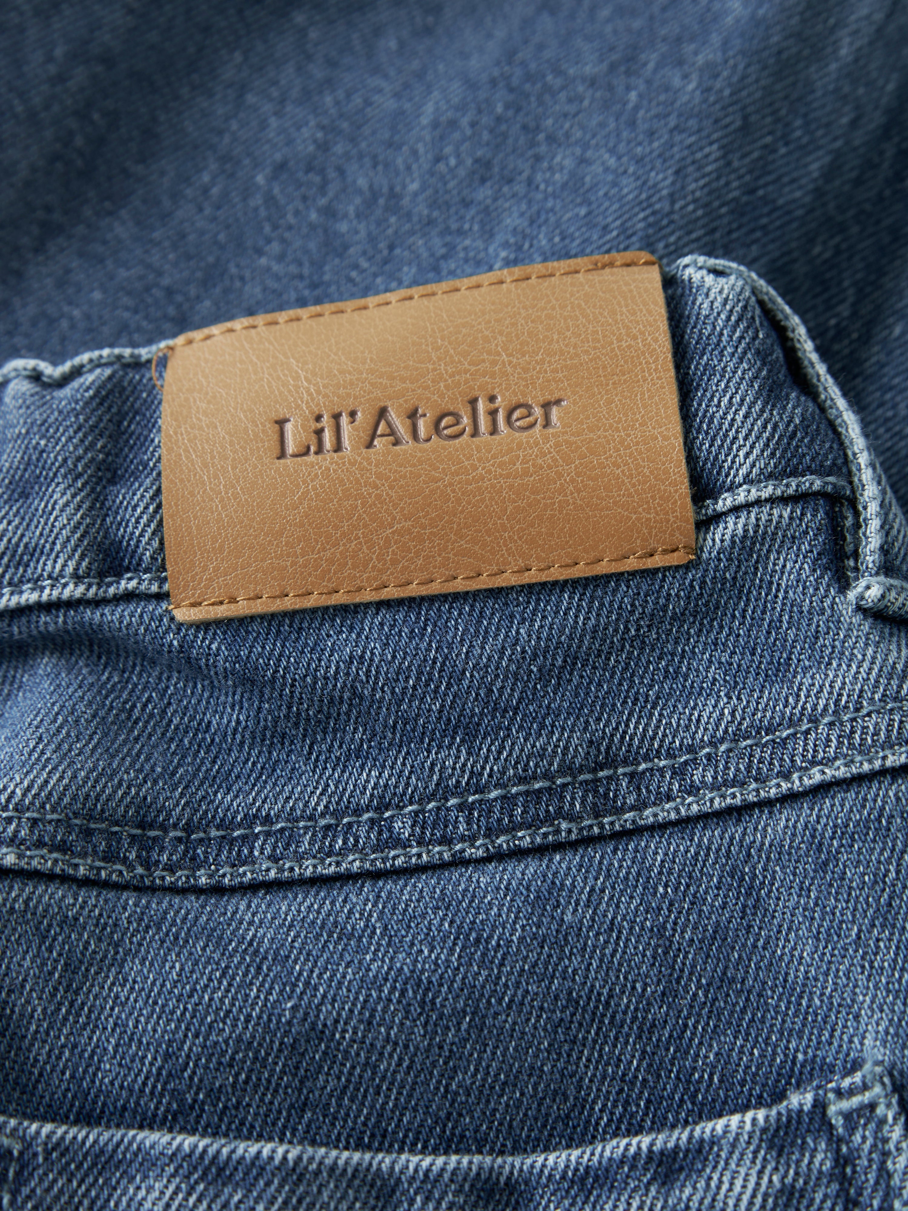 Lil Atelier Obello - Baggy Jeans - Dark Blue Denim