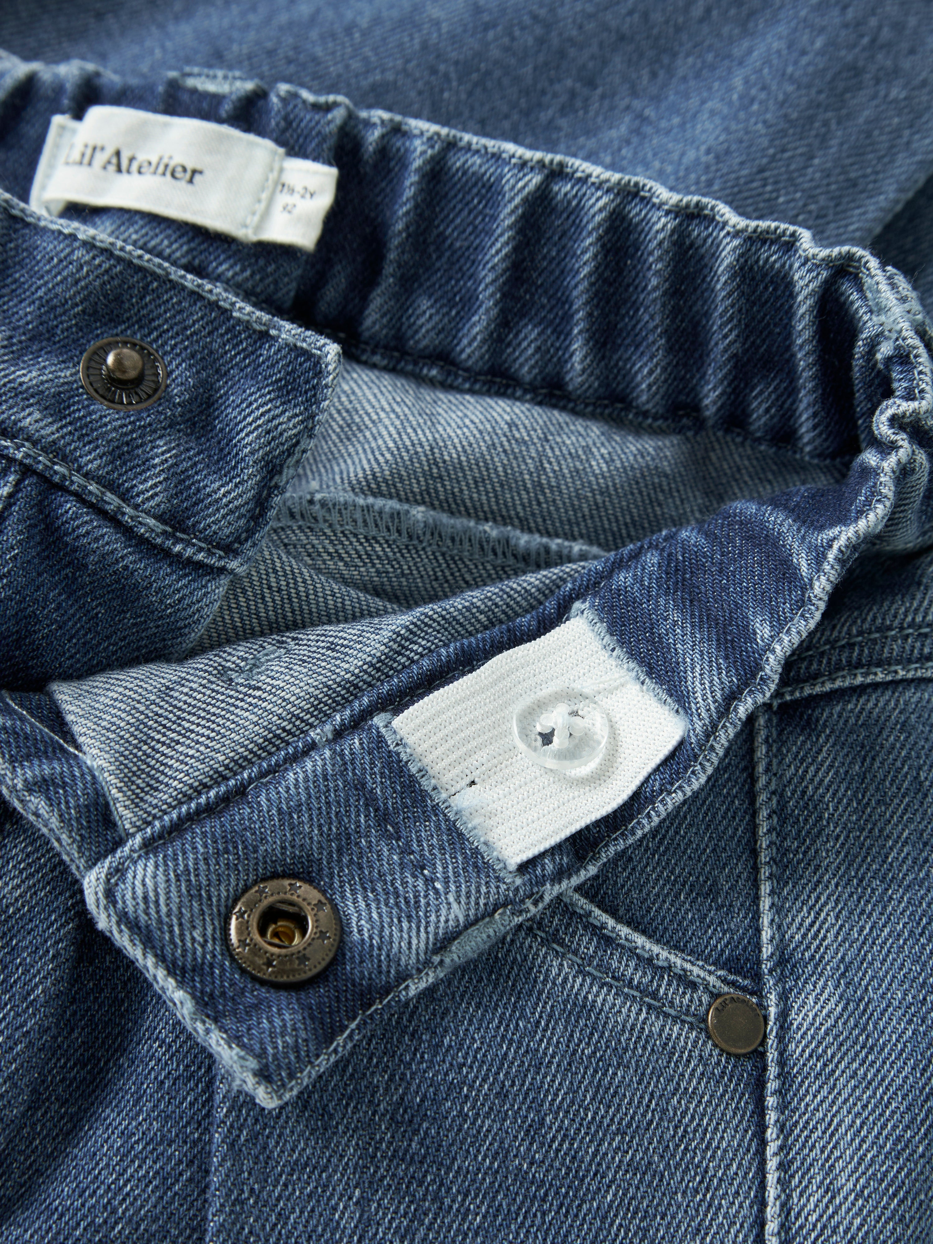 Lil Atelier Obello - Baggy Jeans - Dark Blue Denim