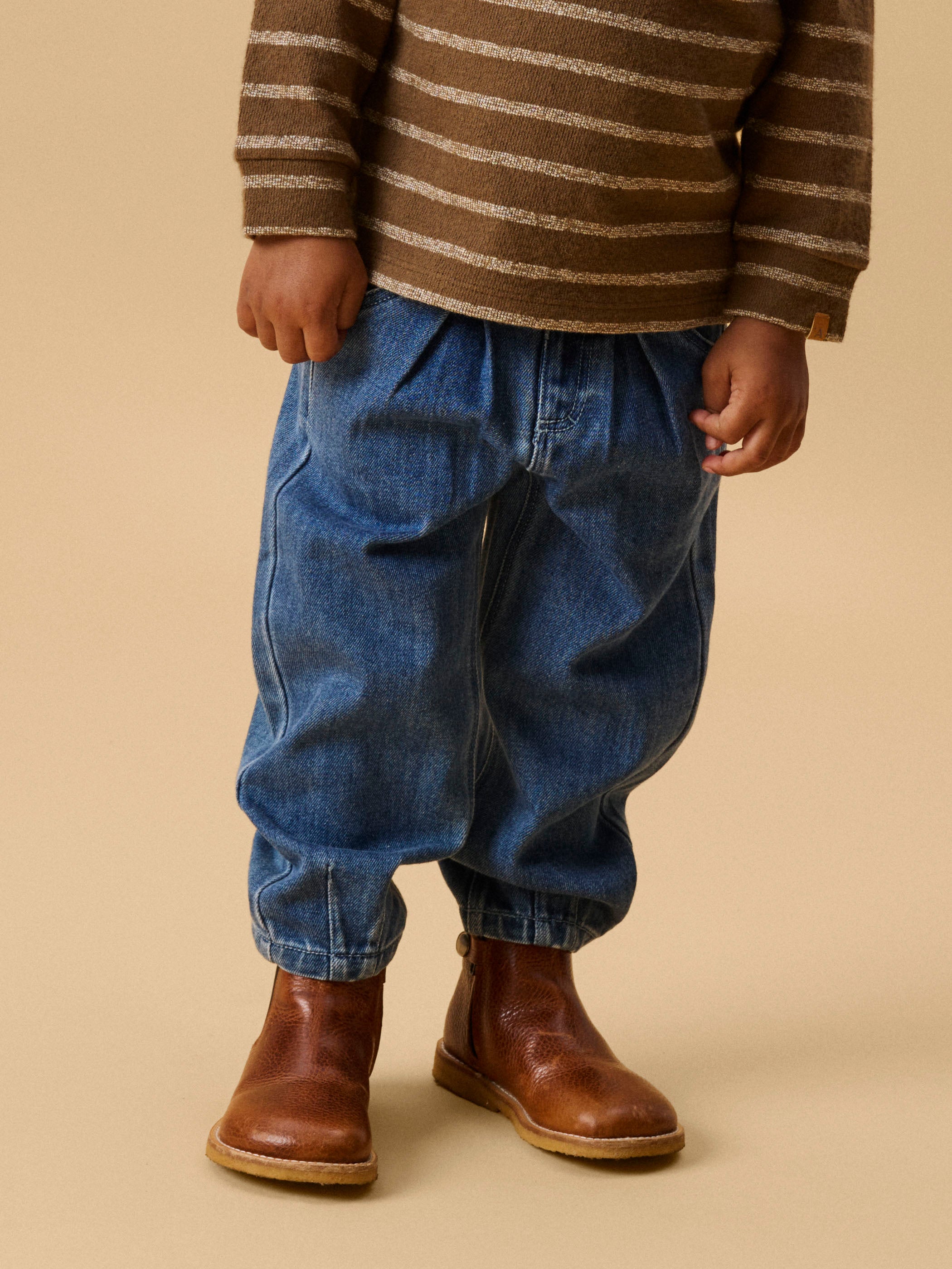 Lil Atelier Obello - Baggy Jeans - Dark Blue Denim