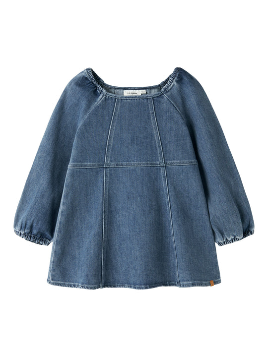 Lil Atelier Obello - LS Loose Denim Dress - Dark Blue Denim