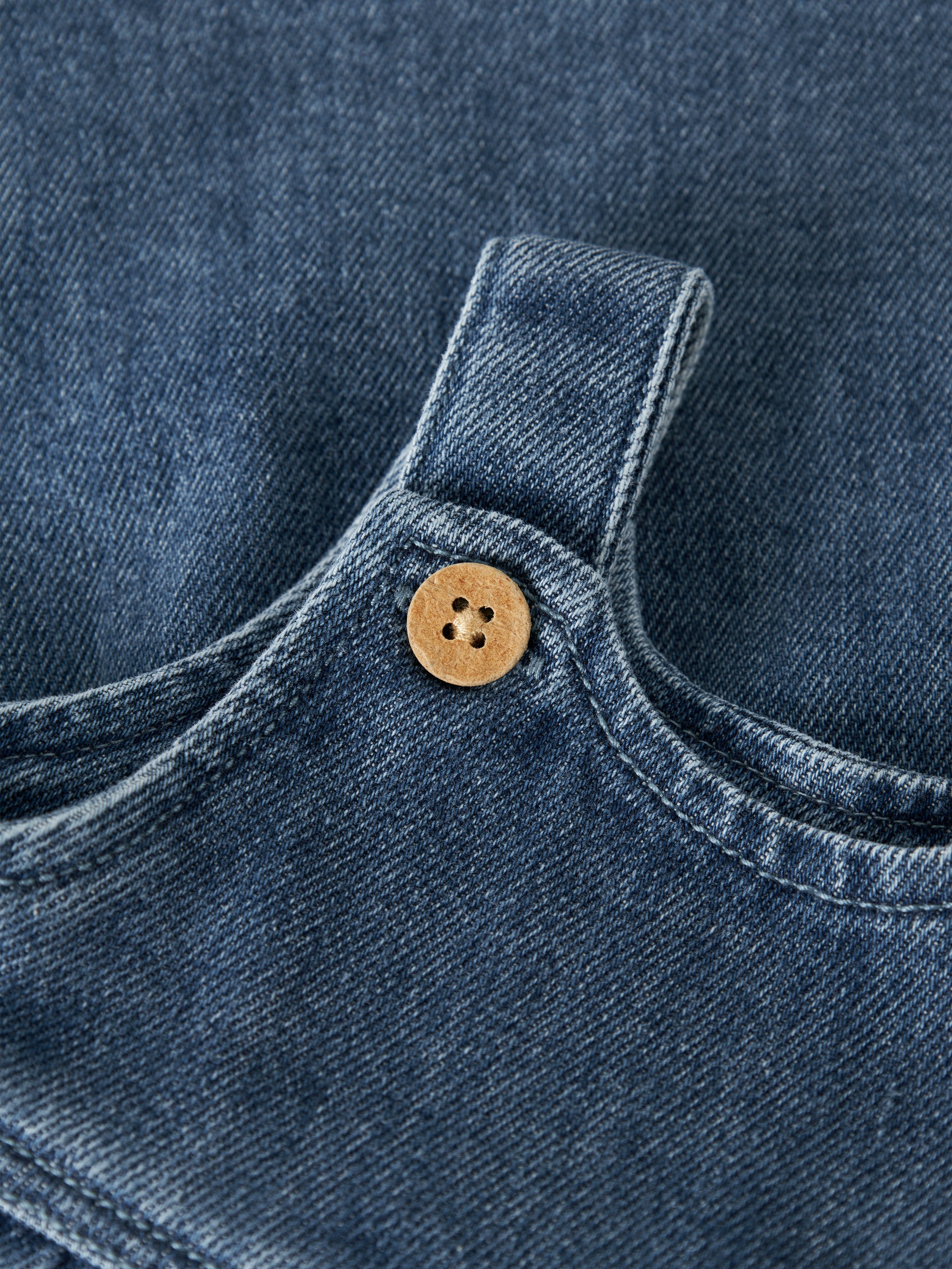 Lil Atelier Obello- Loose Denim Spencer - Dark Blue Denim