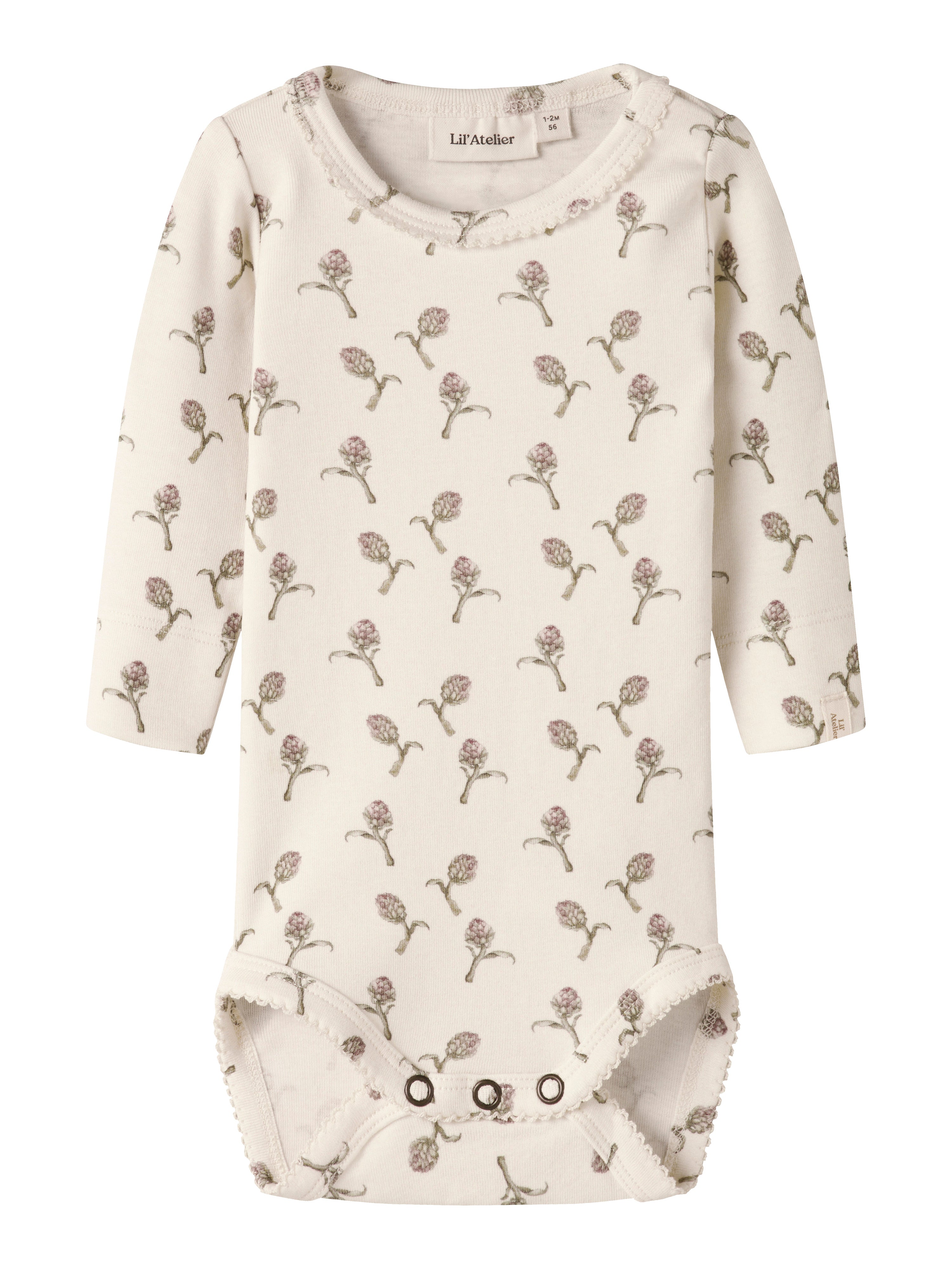 Lil Atelier Gayo - Sig LS Slim Body - Turtledove / Artichoke
