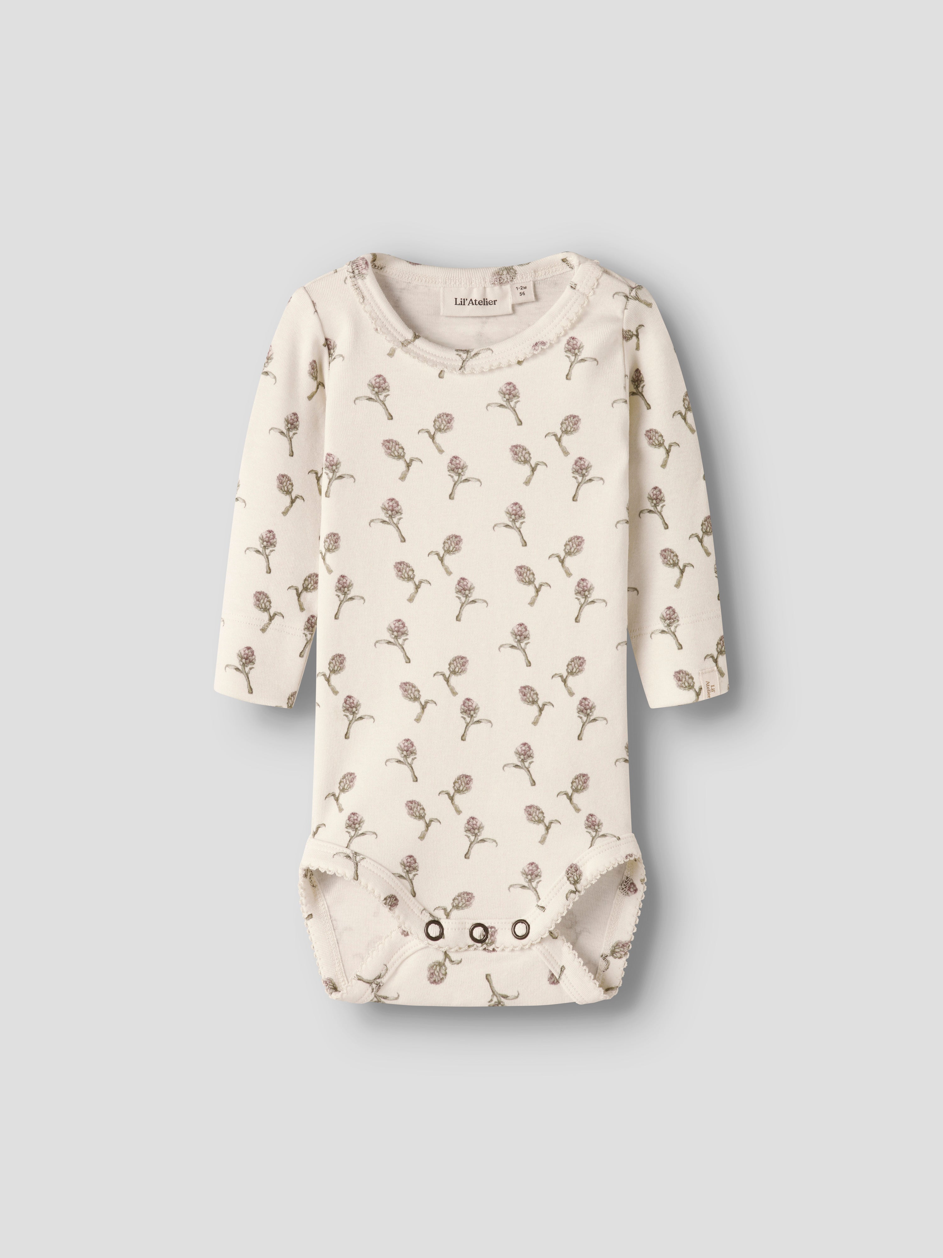 Lil Atelier Gayo - Sig LS Slim Body - Turtledove / Artichoke
