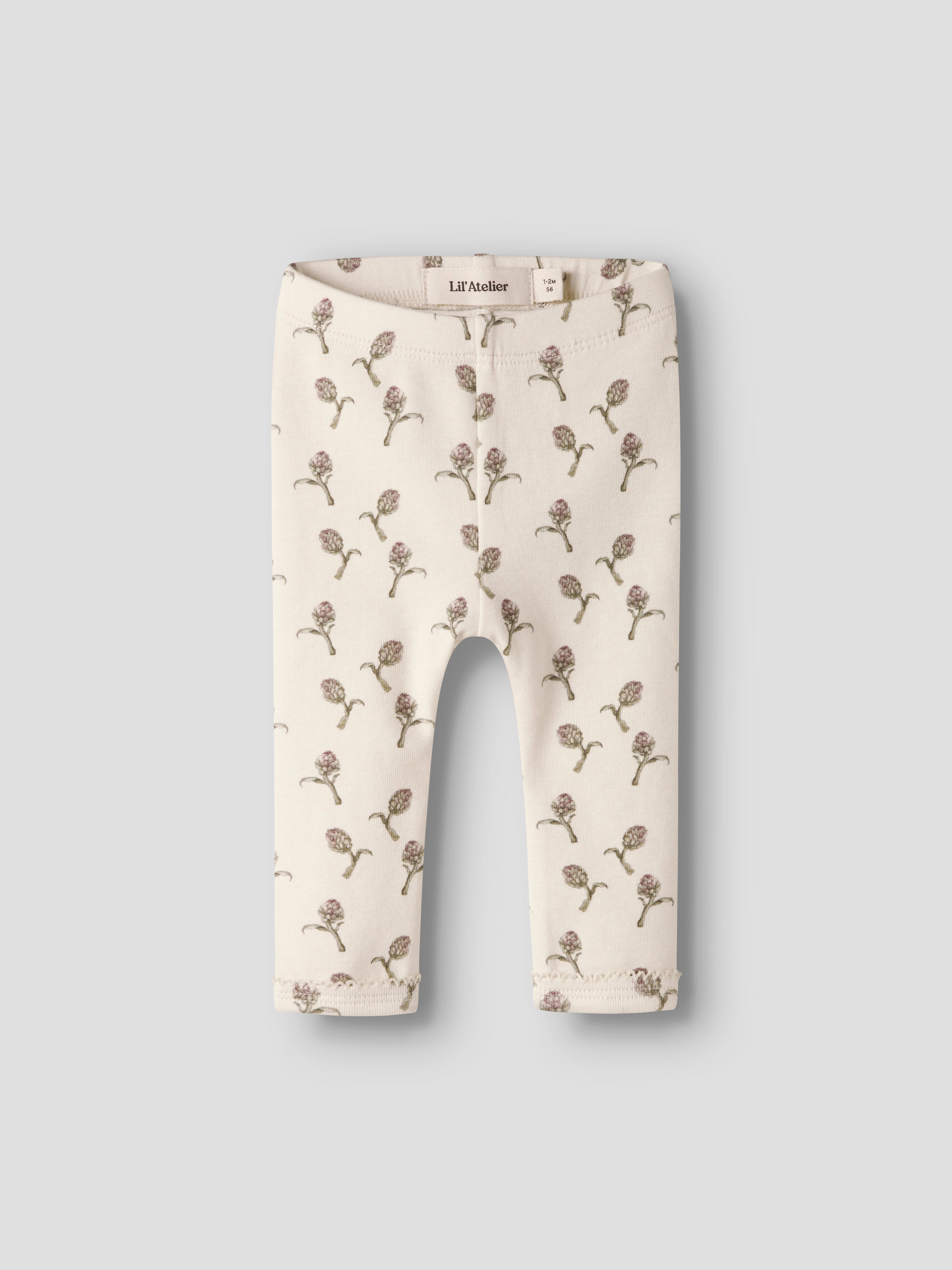 Lil Atelier Gayo - Sin Slim Leggings - Turtledove / Artichoke
